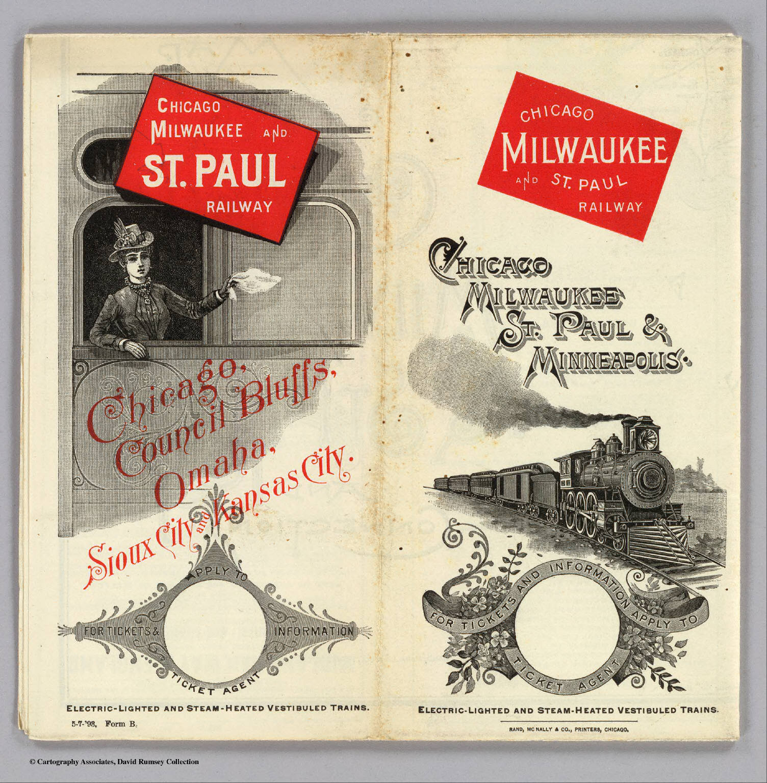 Cover: Chicago Milwaukee and St. Paul Railway. / Chicago, Milwaukee ...