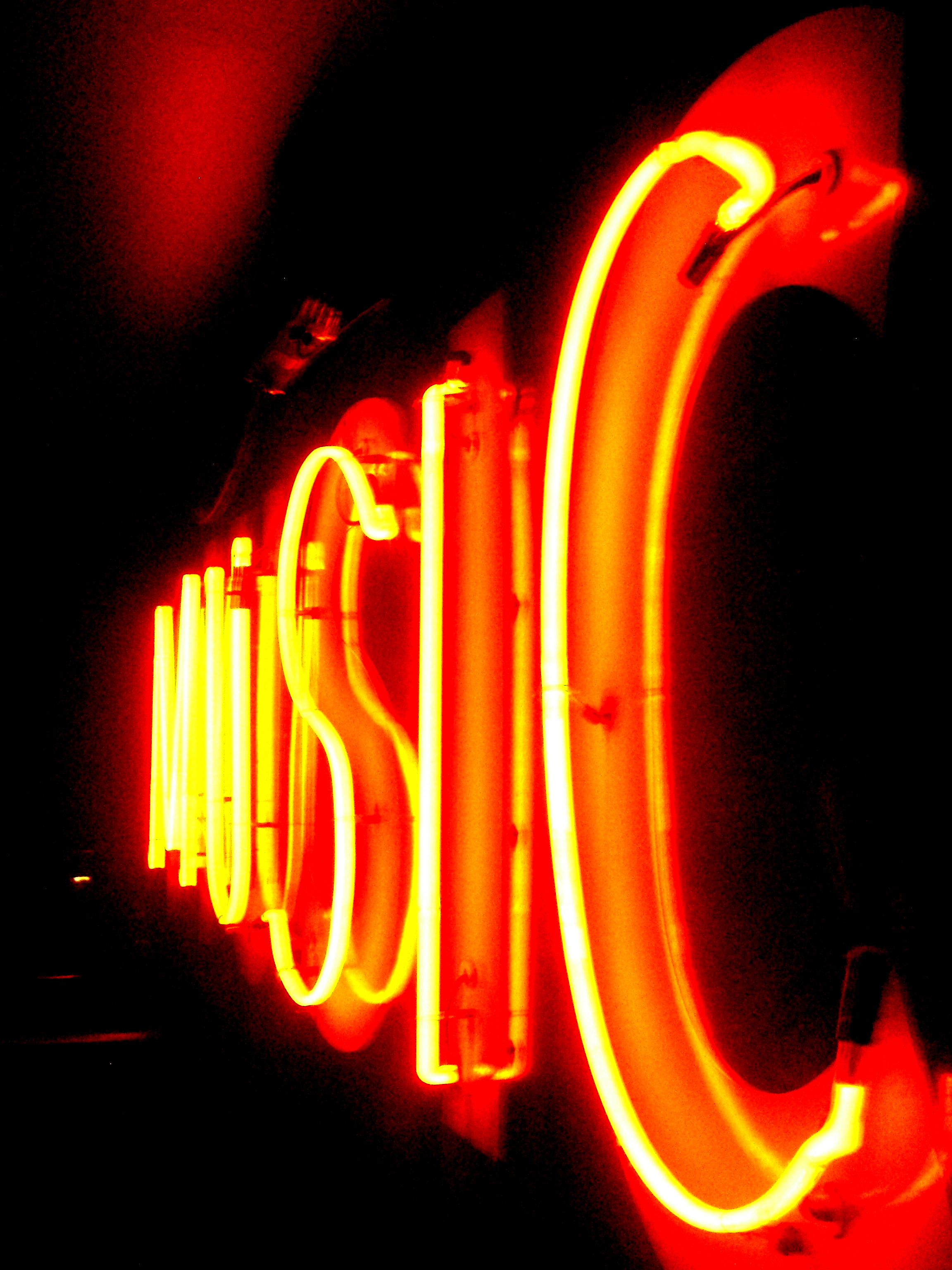 Milwaukee Neon Sign, Music, Neon, Orange, Red, HQ Photo