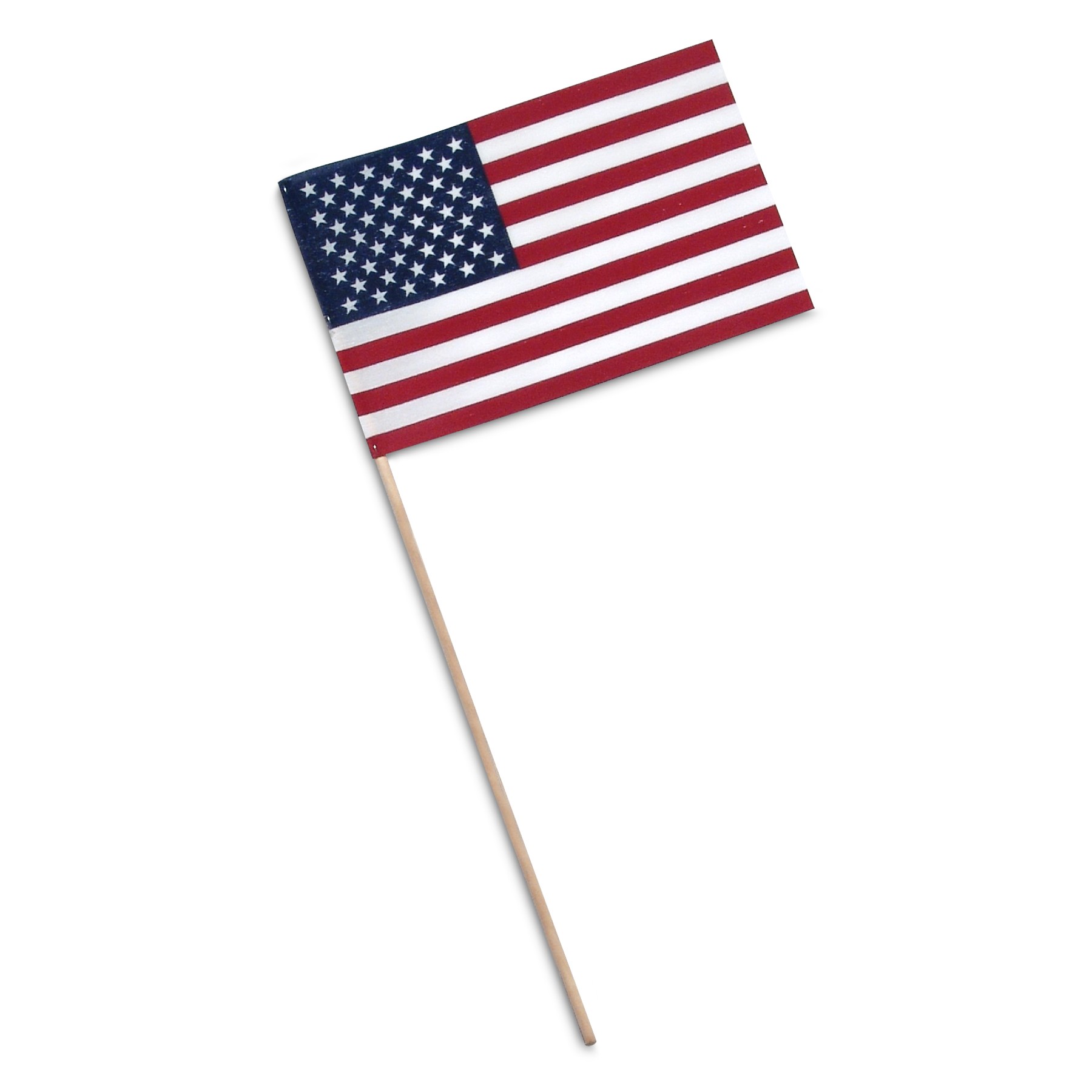 US Stick Flag 8in x 12in Economy - Wood Stick - No Spear Tip