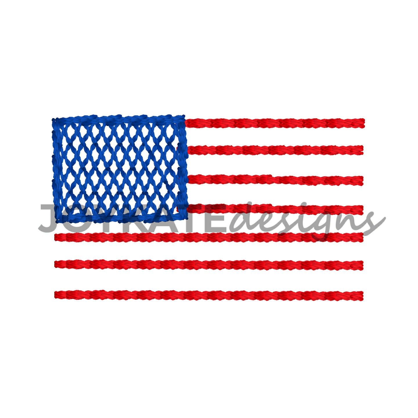 Mini American Flag Embroidery Design | Joy Kate Designs