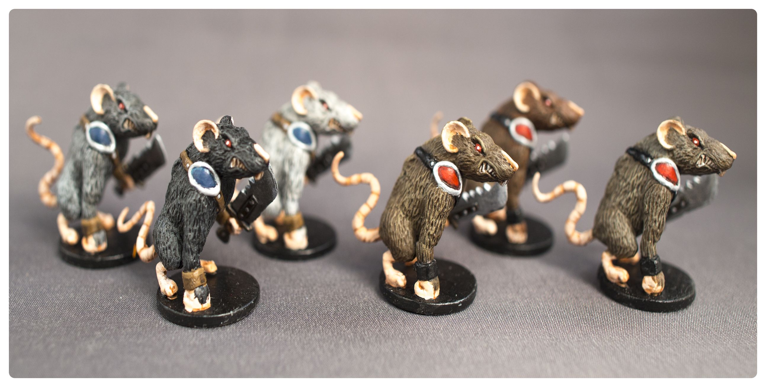 Miniature figures from the Mice and Mystics tabletop board game that ...