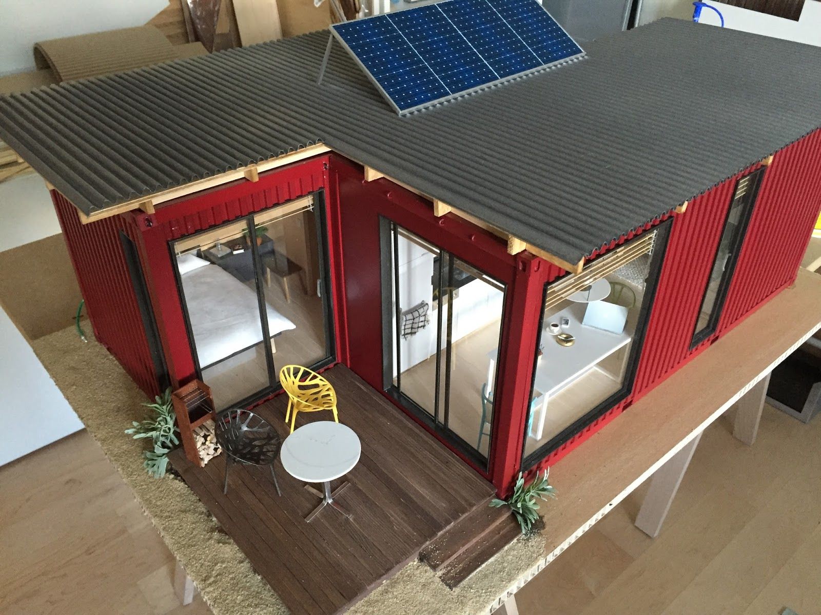 1:12 modern miniature houses: Sundeck part 2 | Container5 ...