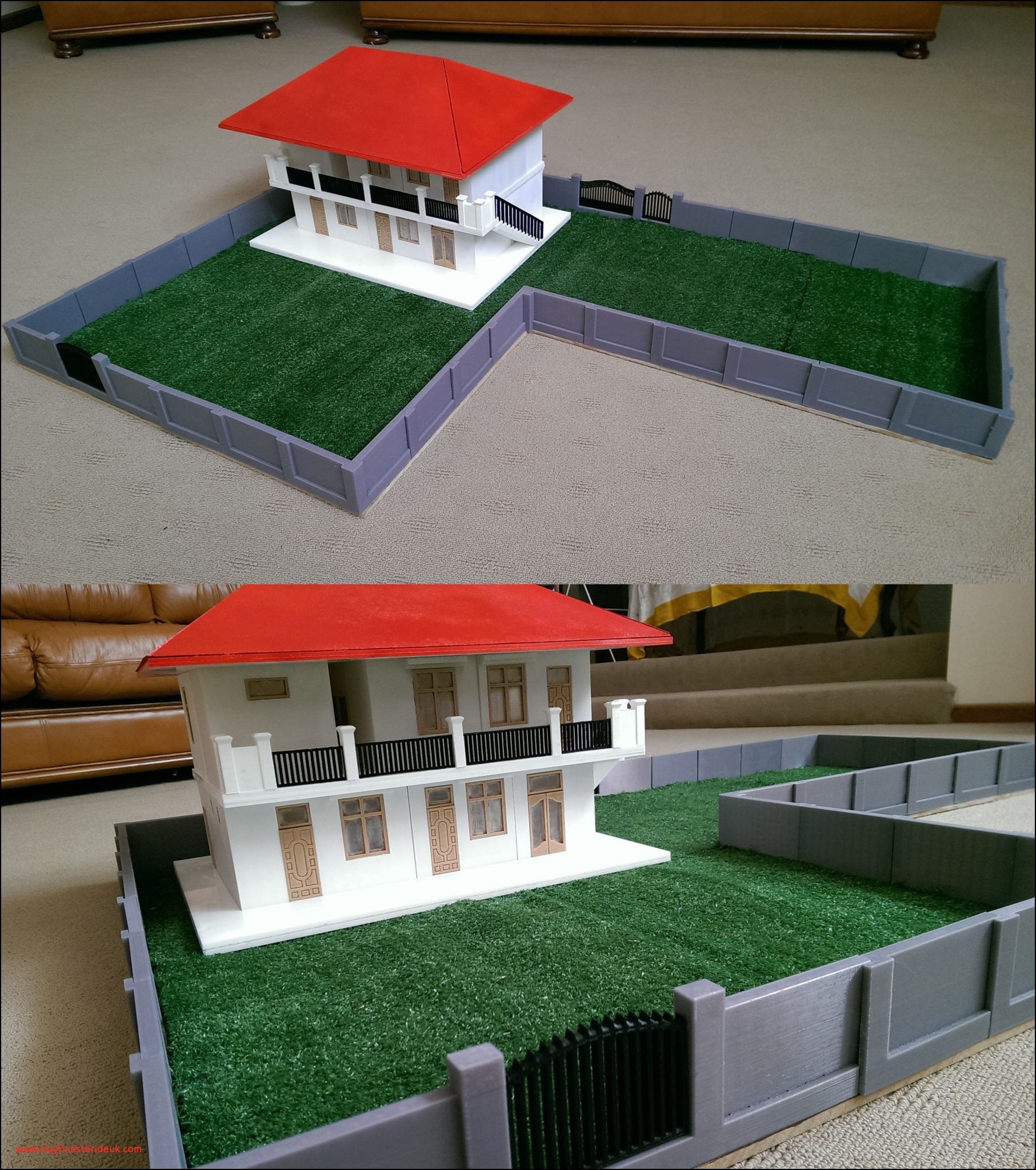 3d Drucker Haus Von A Miniature Model Of A Customers House before It ...