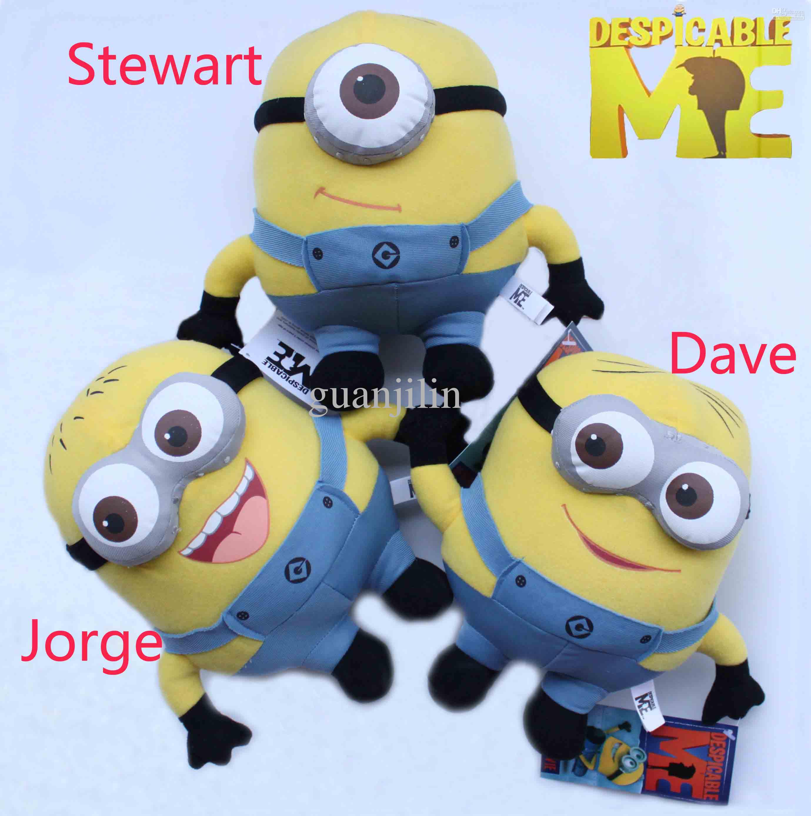 2018 3x Despicable Me Minion Plush Toy 3d Eye Stuffed Animal From ...