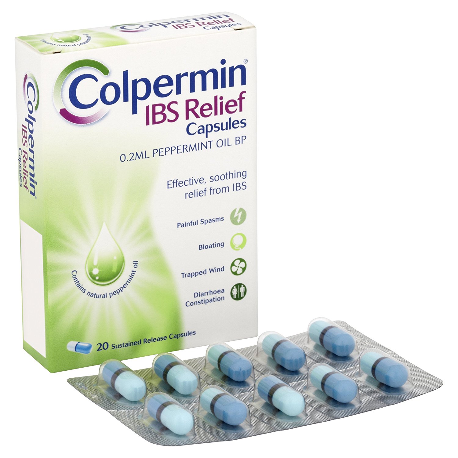 Amazon.com: Colpermin Peppermint Oil Capsules 100 Capsules for ...