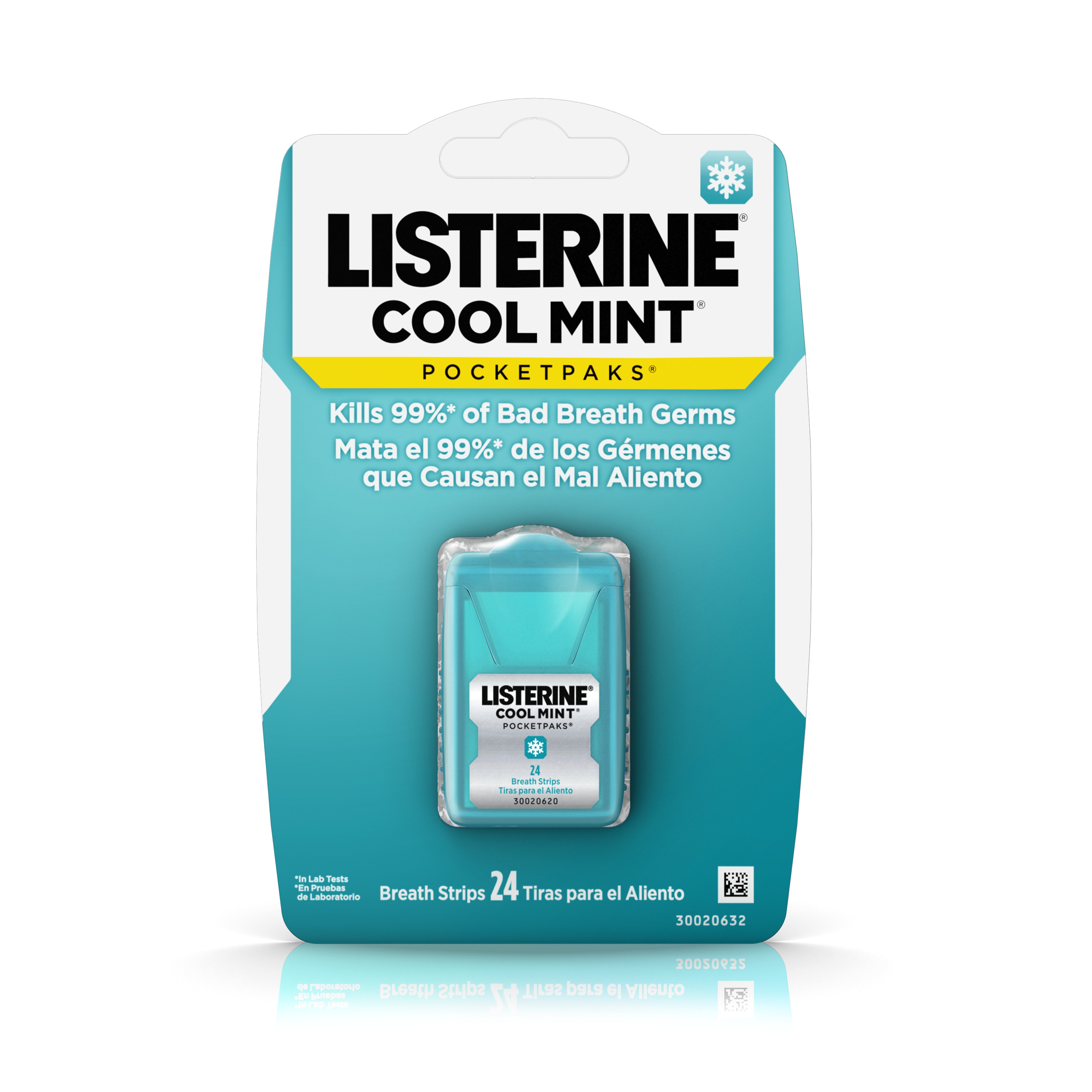 Listerine Cool Mint Pocketpaks Breath Strips, 24-Strip Pack, 12 Pack ...