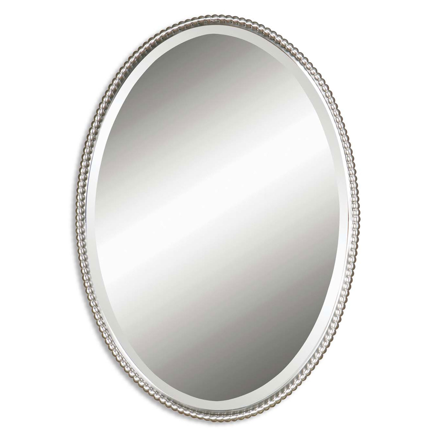 Sherise Brushed Nickel Oval Mirror Uttermost Wall Mirror Wall ...