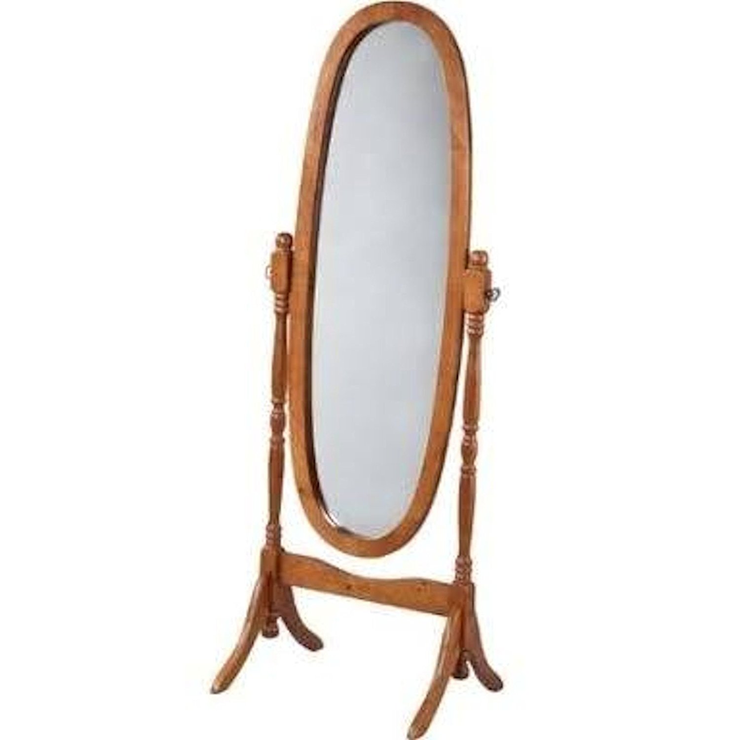 Amazon.com: Swivel Full Length Wood Cheval Floor Mirror, Oak New ...