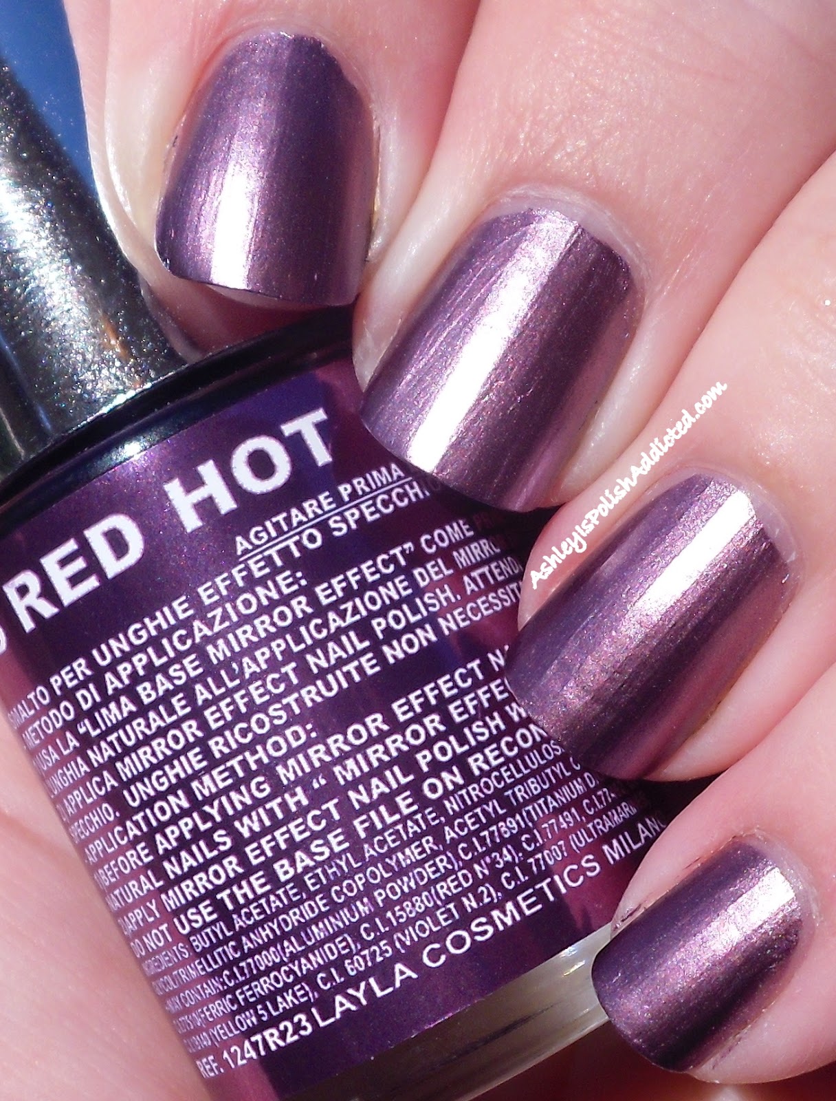 Ashley is PolishAddicted: Layla Red Hot Mirror Effect - Swatches and ...