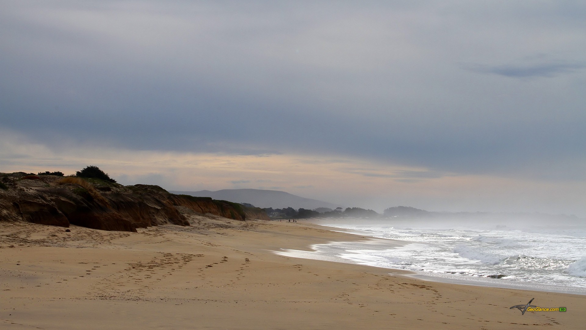 Beaches: Sea Beach Wonderful Cliffs Mist Ocean Misty Waves Beaches ...