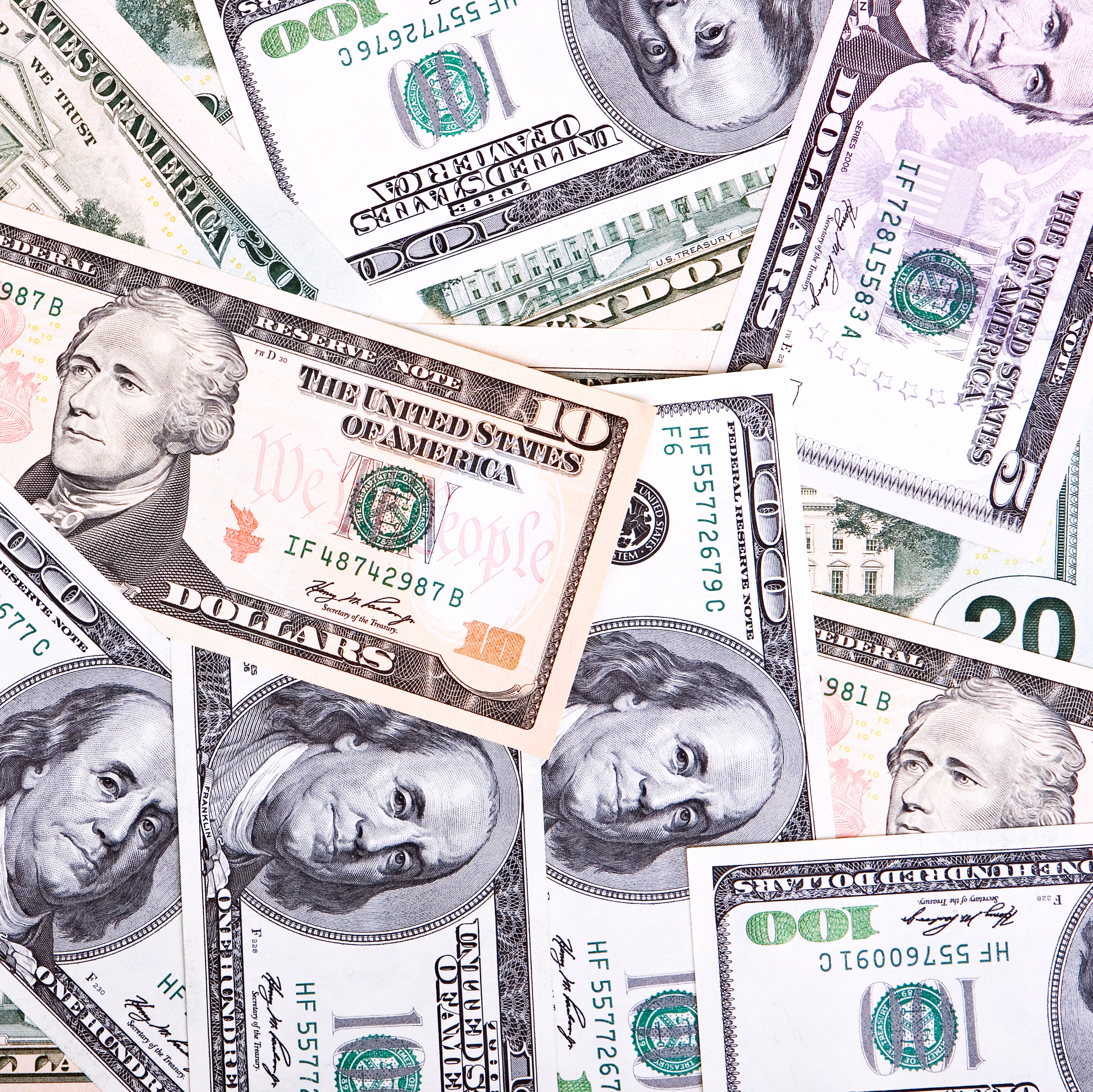Mixed Dollar Bills, Savings, Heap, Rate, Objects, HQ Photo