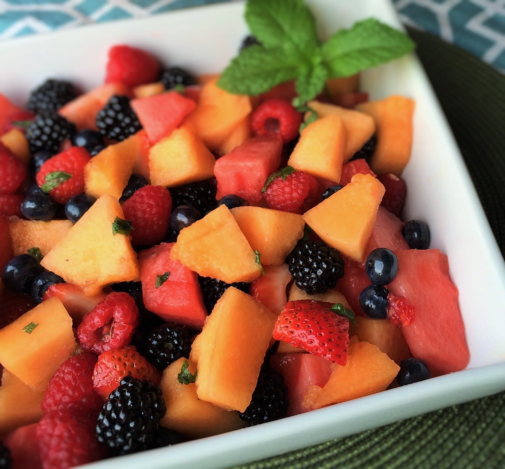 Mixed Fresh Fruit Salad with Lime and Mint | Inside Karen's Kitchen