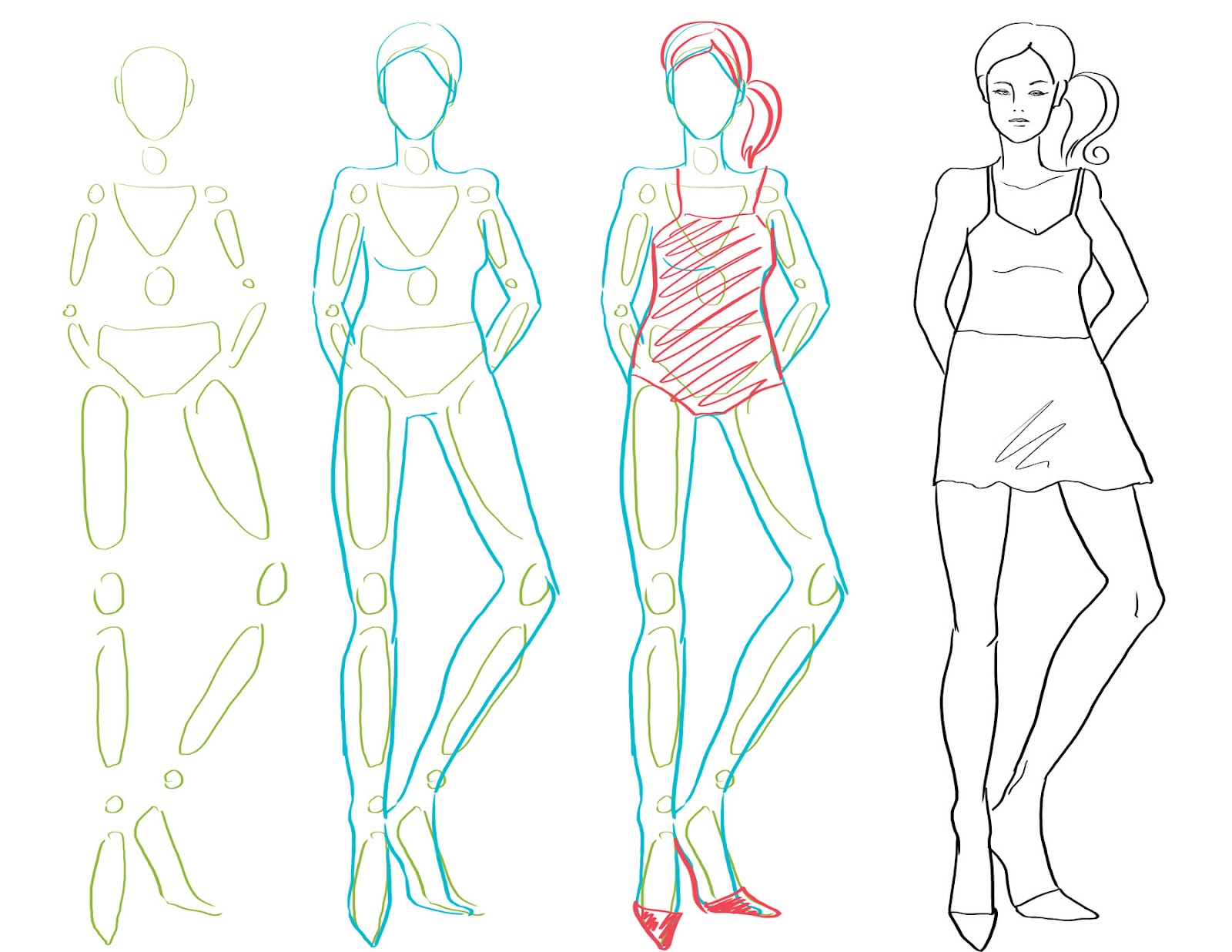 Fashion Model Figure Drawing at GetDrawings.com | Free for personal ...