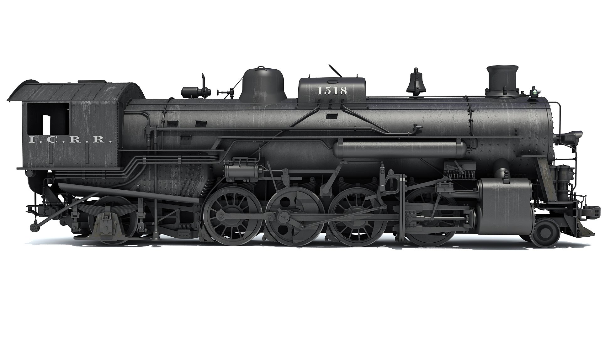 Steam Locomotive 3D Model - YouTube