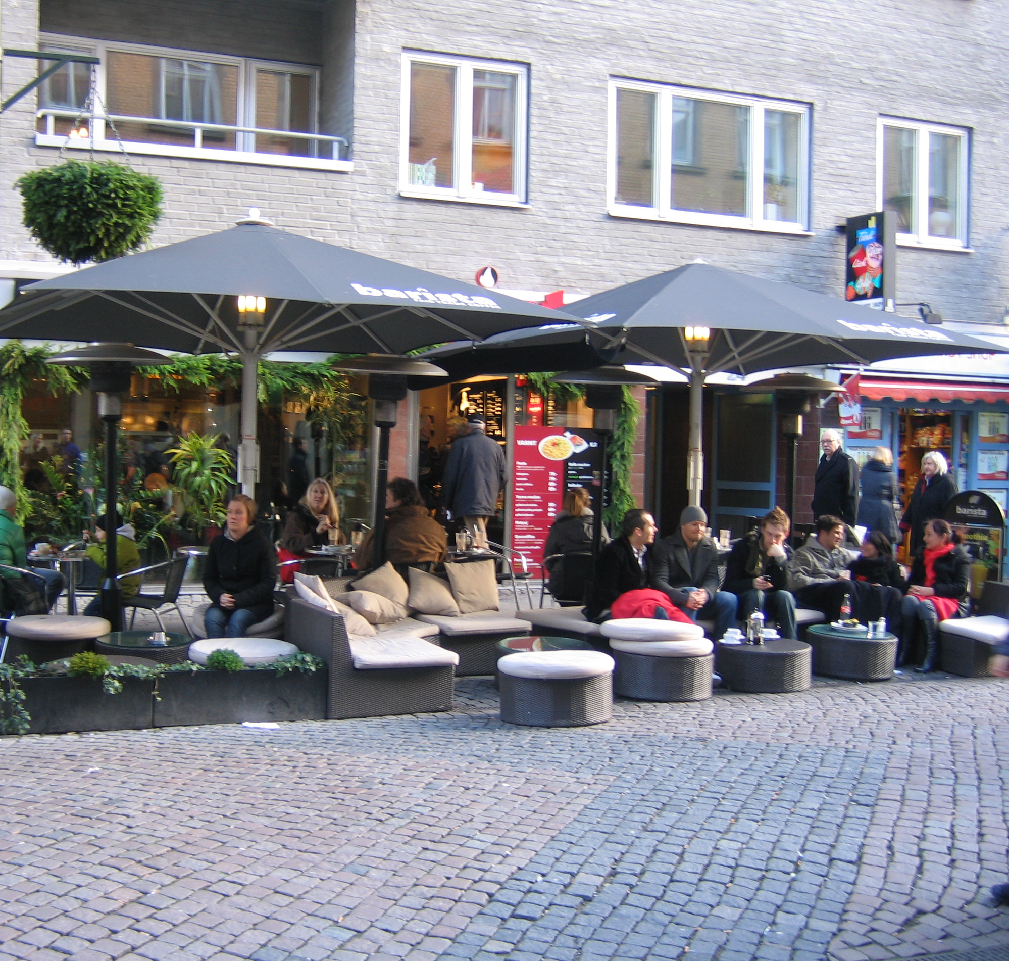 Modern outdoor cafe photo