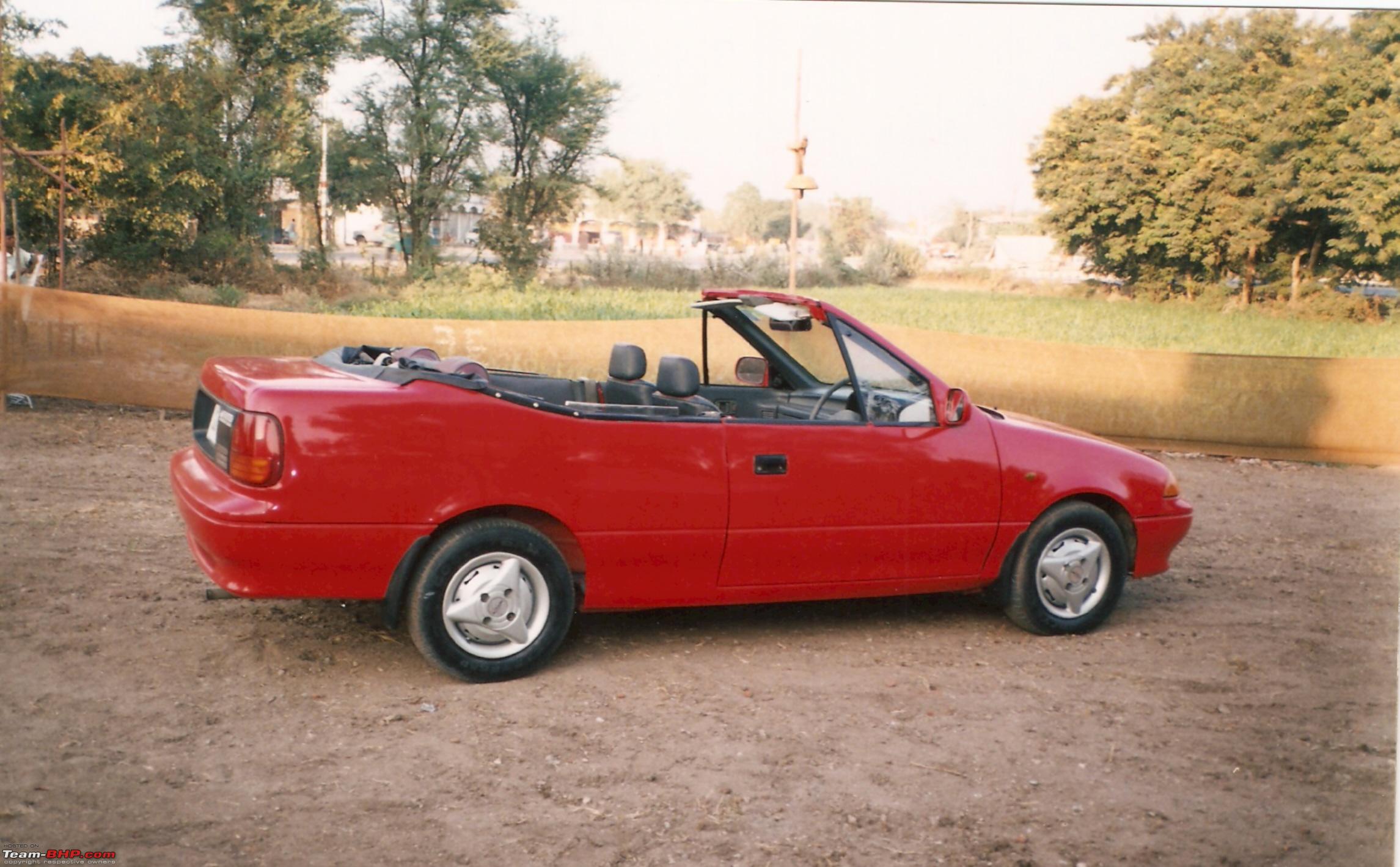 Maruti 1000 modified to a convertible 2 door with manual soft top ...