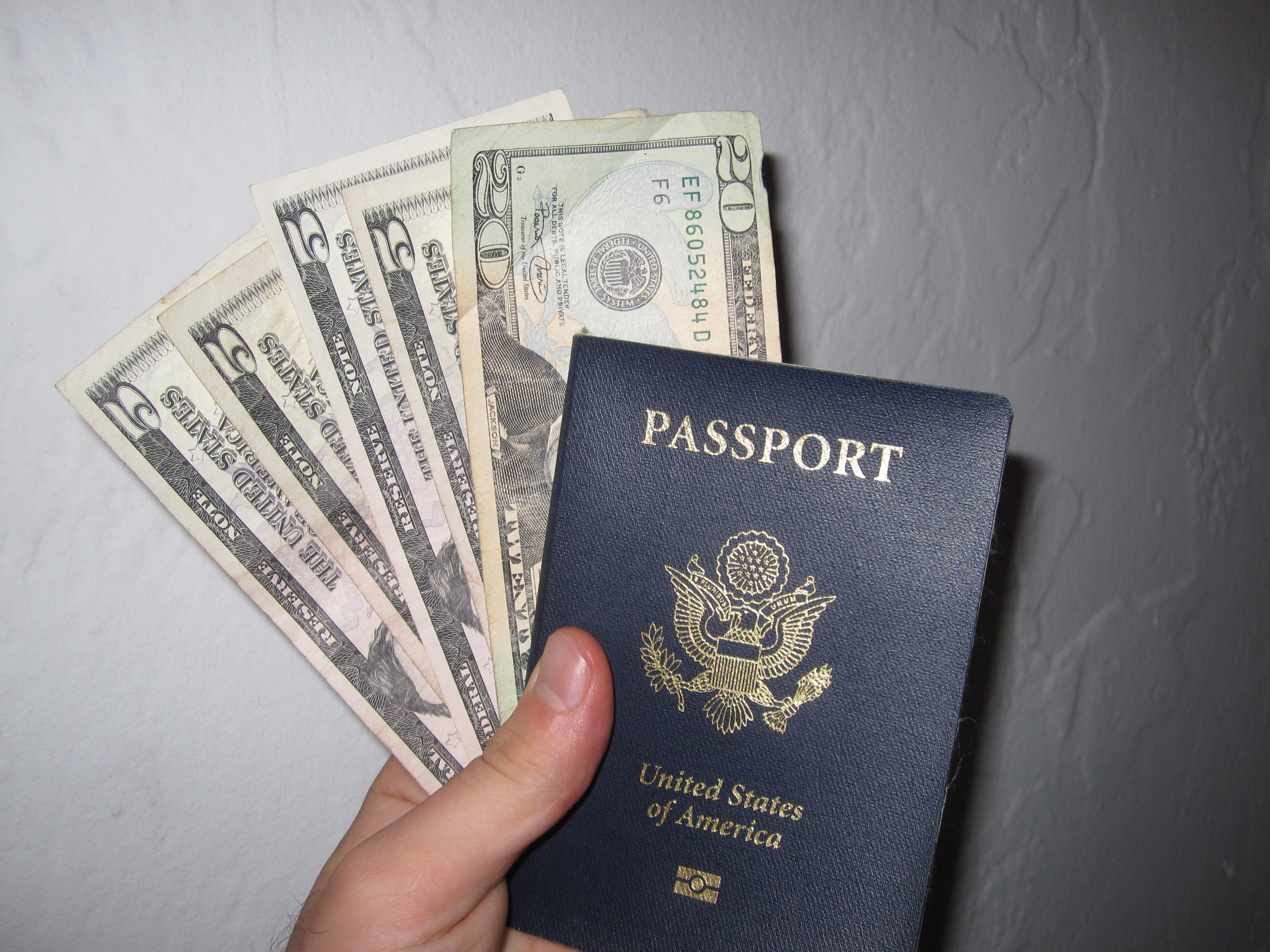 Money and passports photo