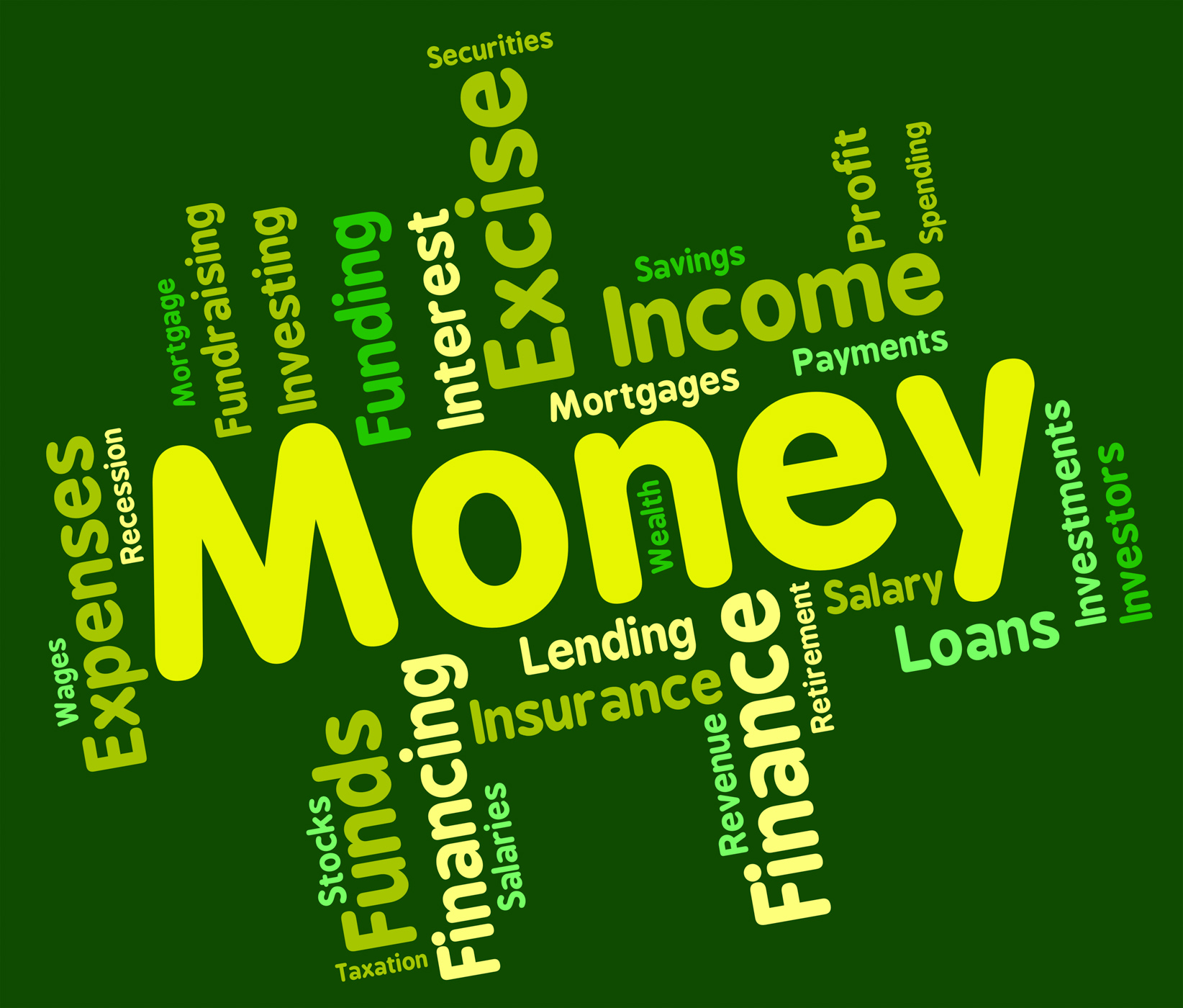 Money word represents savings words and text photo