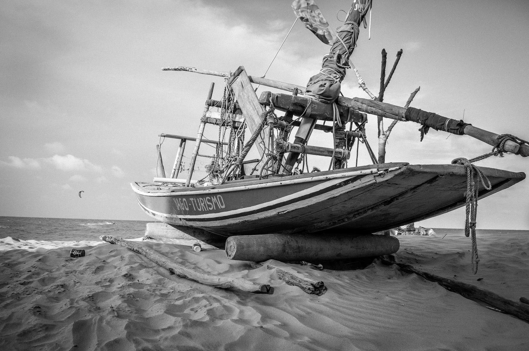 Monochrome photography of boat