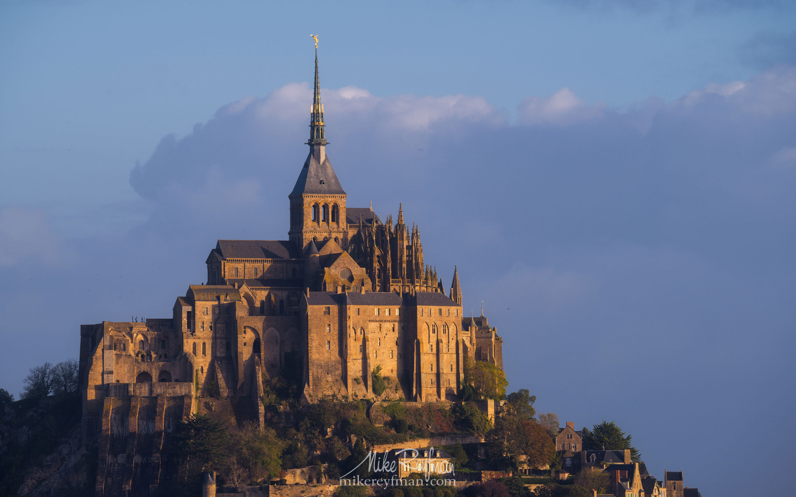 Le Mont Saint Michel Island and Benedictine Abbey, Normandy, France ...