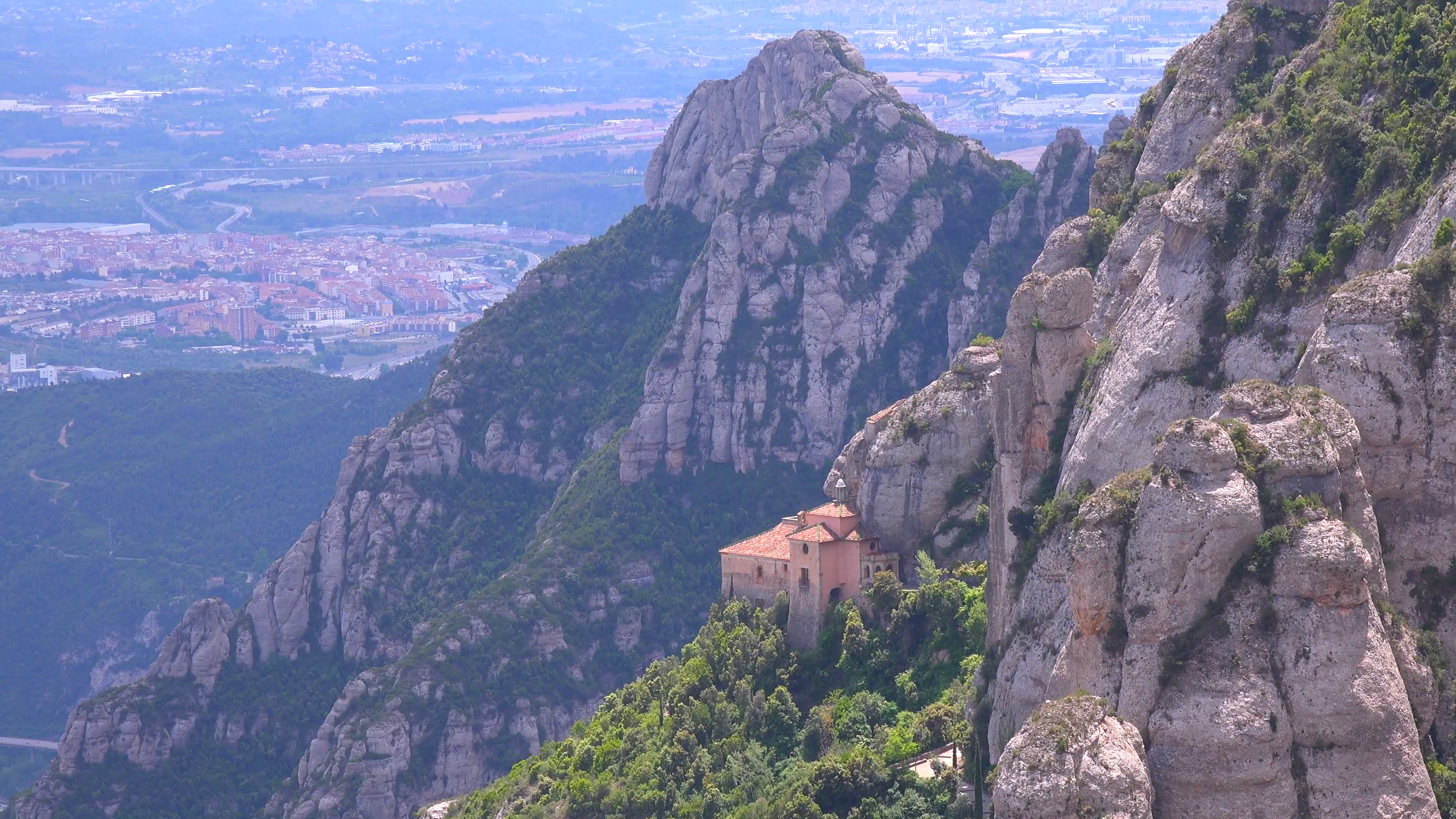 The Montserrat Monastery in Spain. Stock Video Footage - Videoblocks