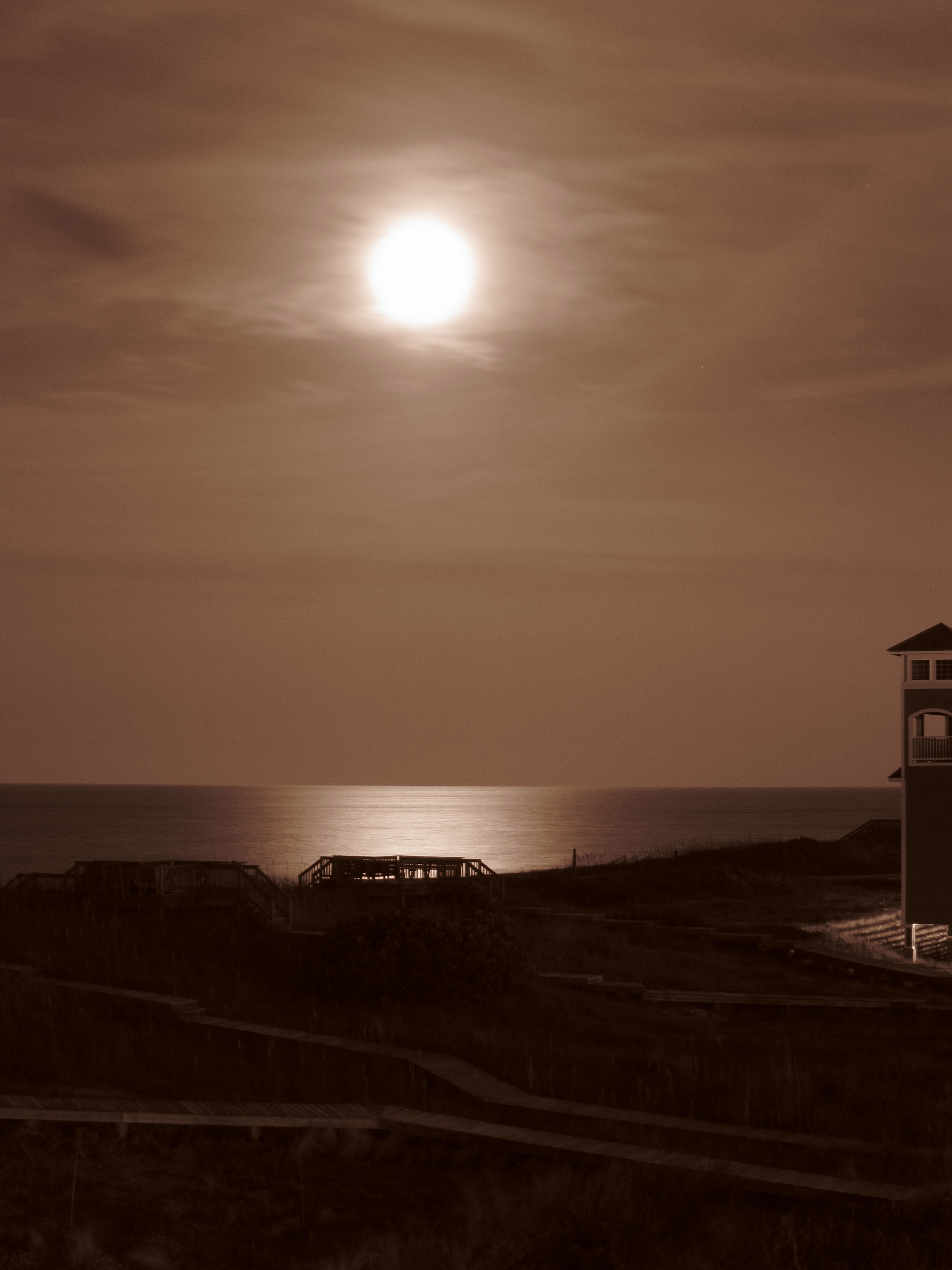 Moon, Beach, Moonlight, Night, HQ Photo