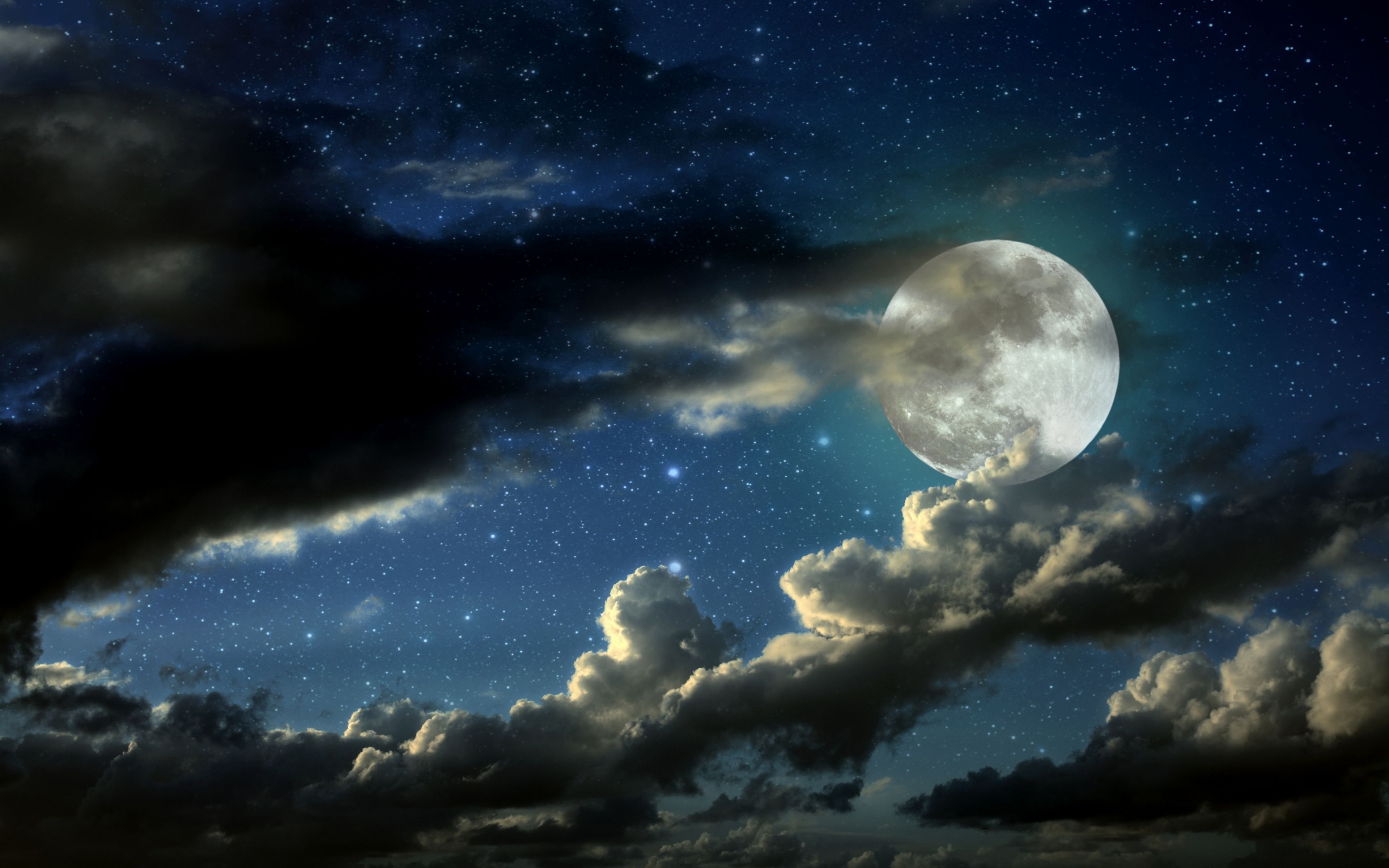 Moon and clouds photo