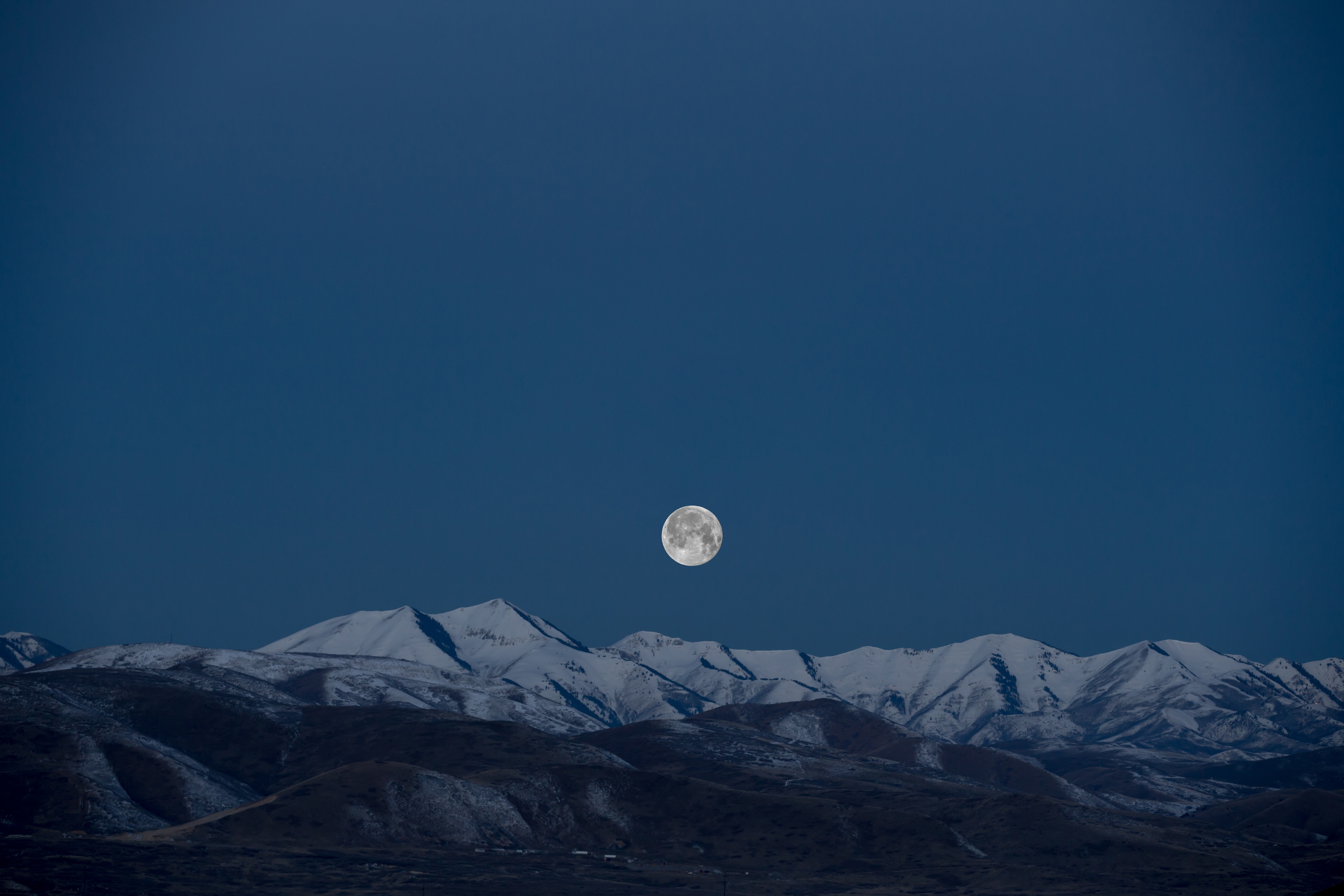 Moon and the landscape photo