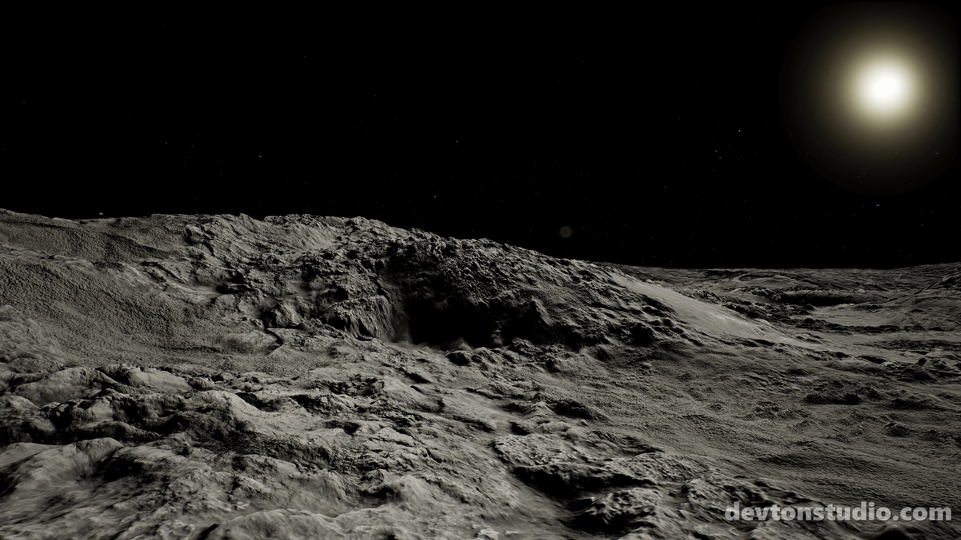 Moon landscape photo