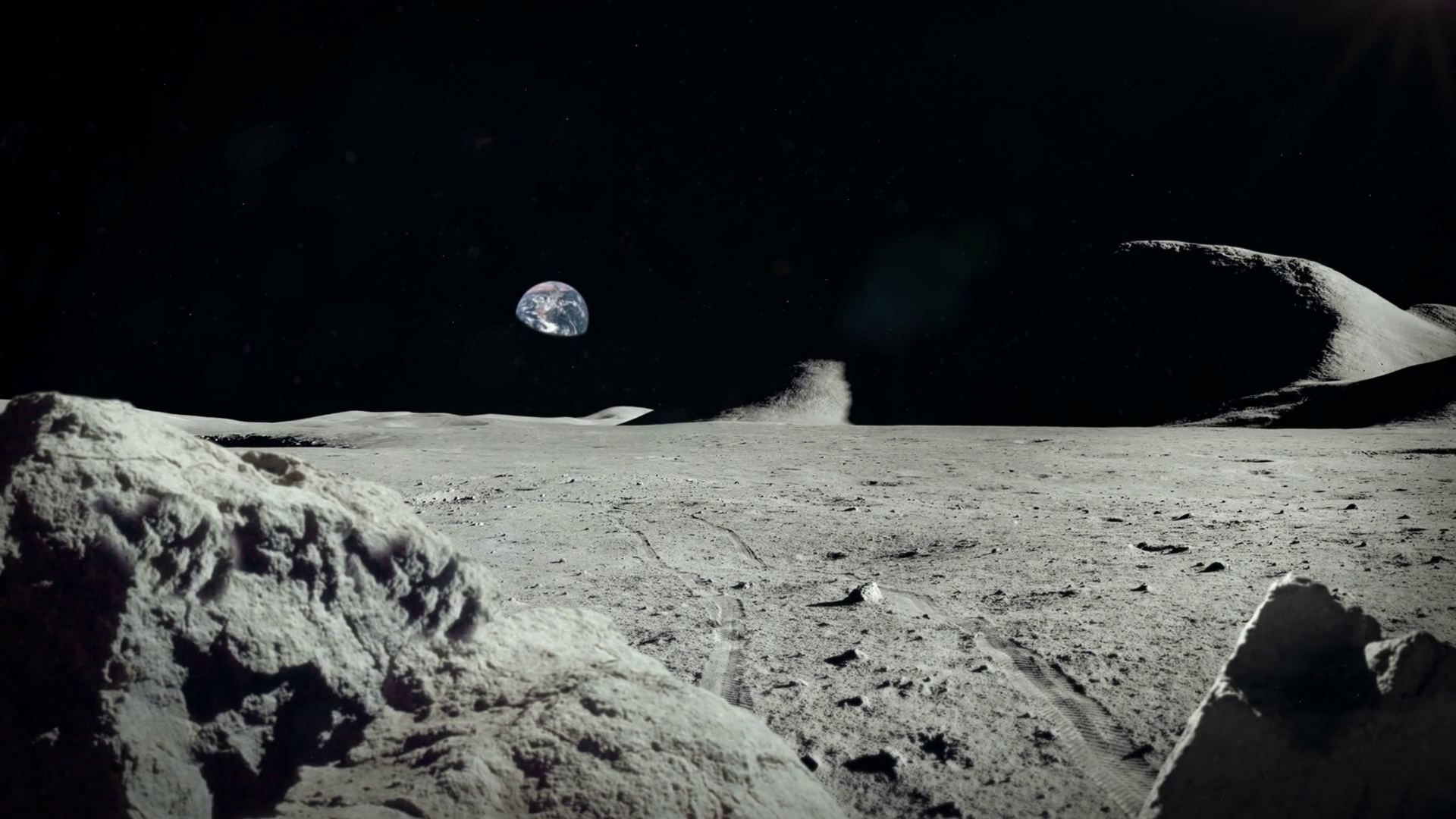 Lunar Landscape - Moon Surface Motion Background - Videoblocks