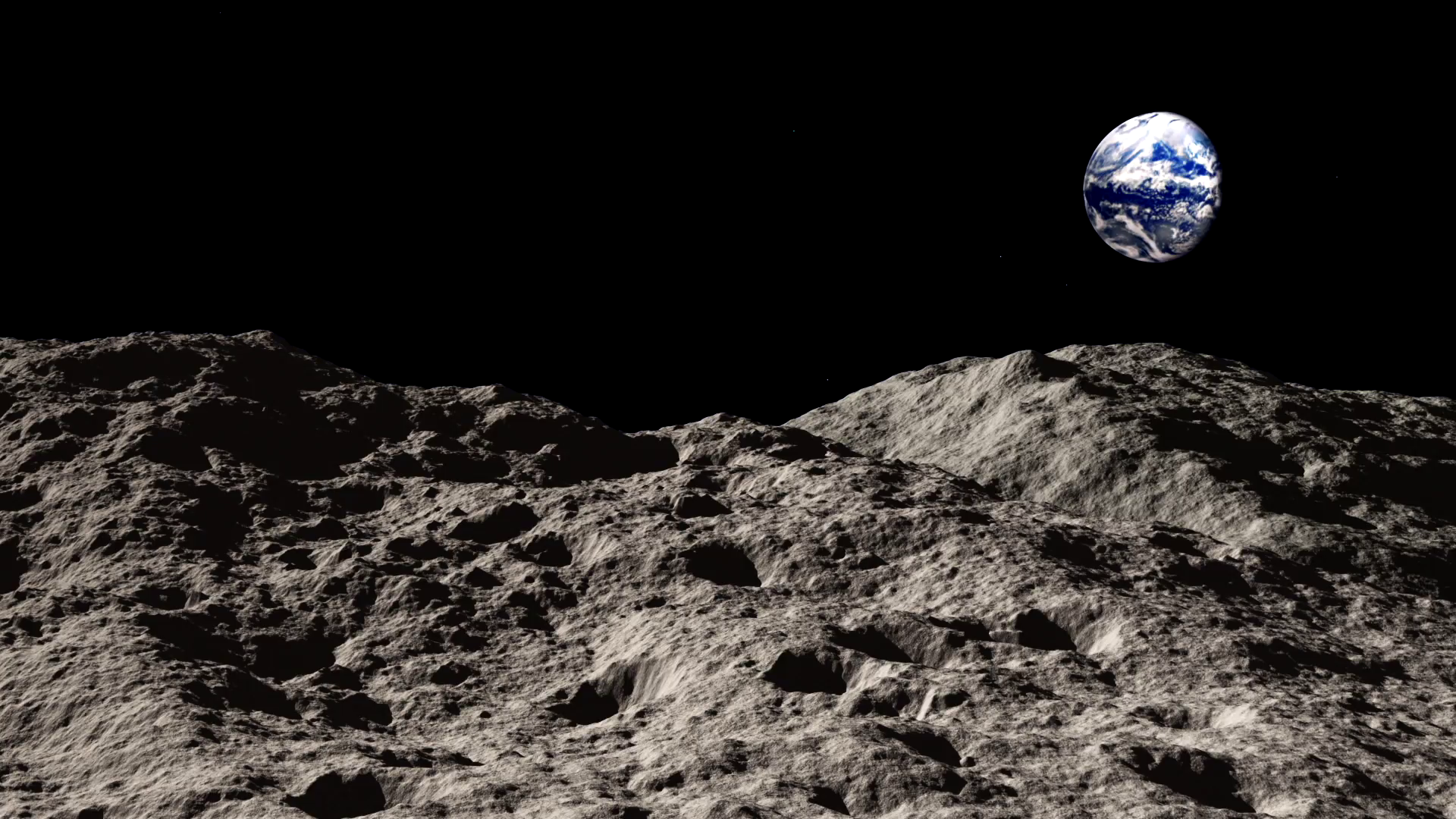 Moon landscape animation stock footage. Moons surface with the ...