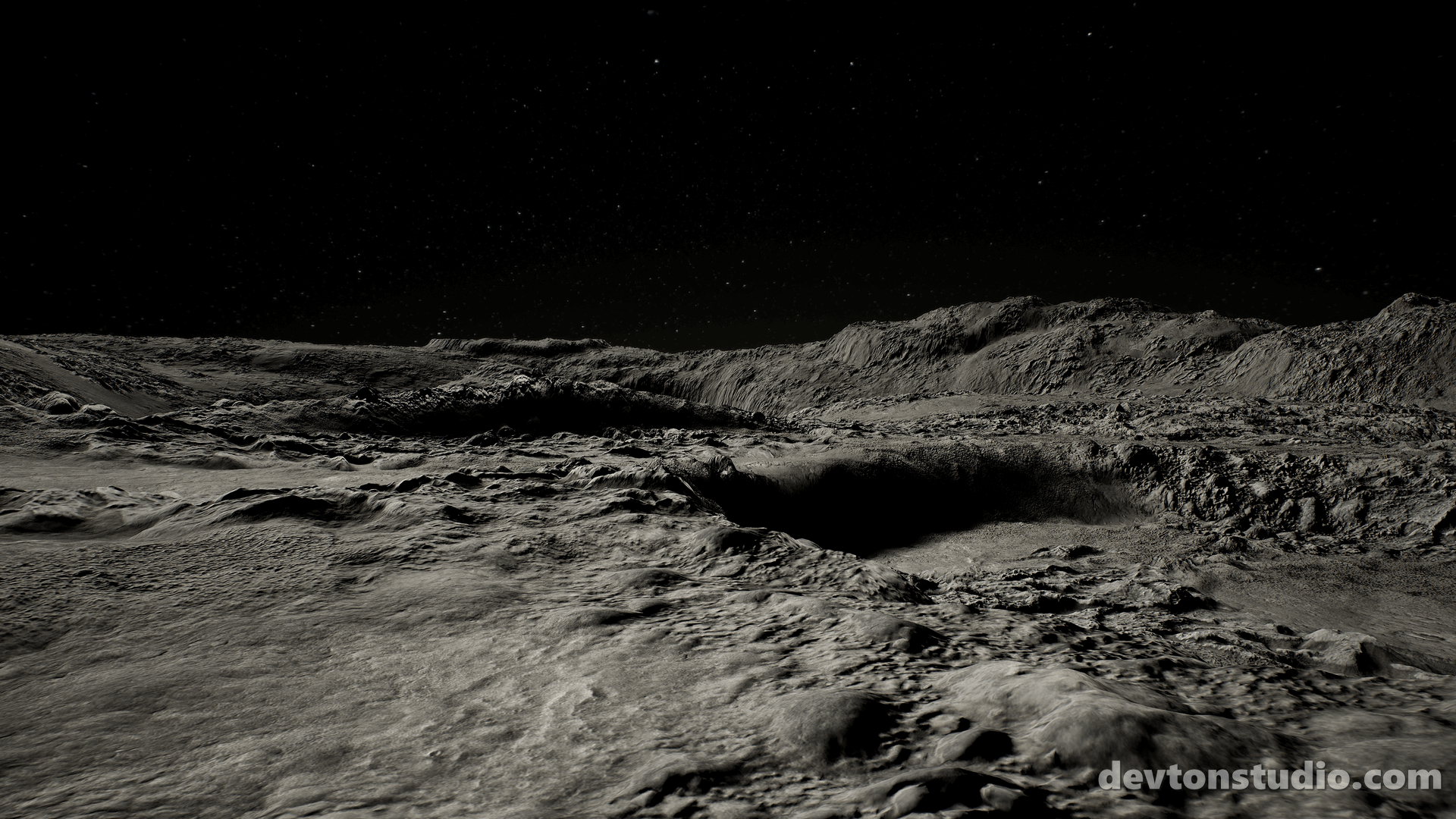Free photo: Moon Landscape - Dawn, Desert, Fog - Free Download - Jooinn