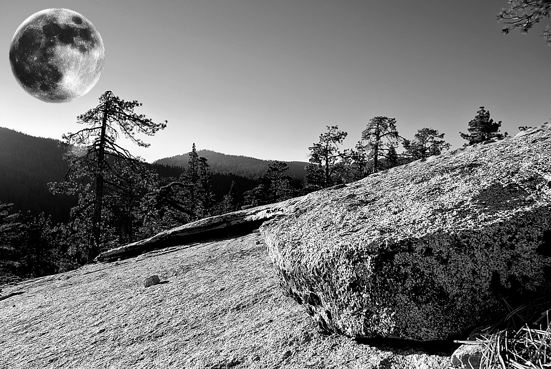 Free photo: Moon Over Mountains - Boulder, Bspo06, Forest - Free ...