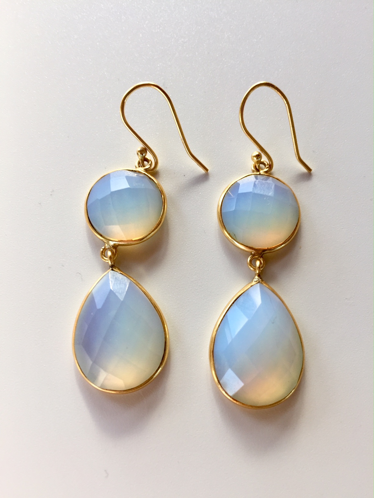 Gold Moon Stone Earrings - Julie McAfee - Transformational Guide