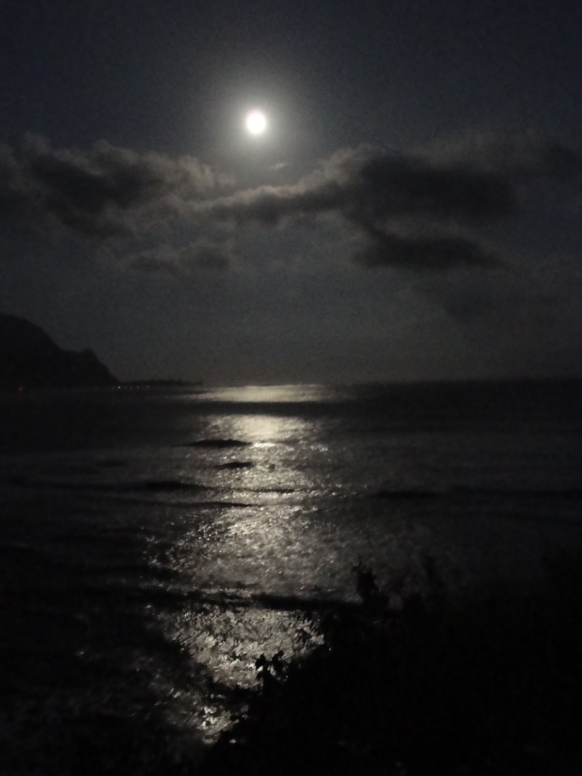 SIMPLE SOLUTIONS FOR PLANET EARTH AND HUMANITY: MOONSET AT HANALEI