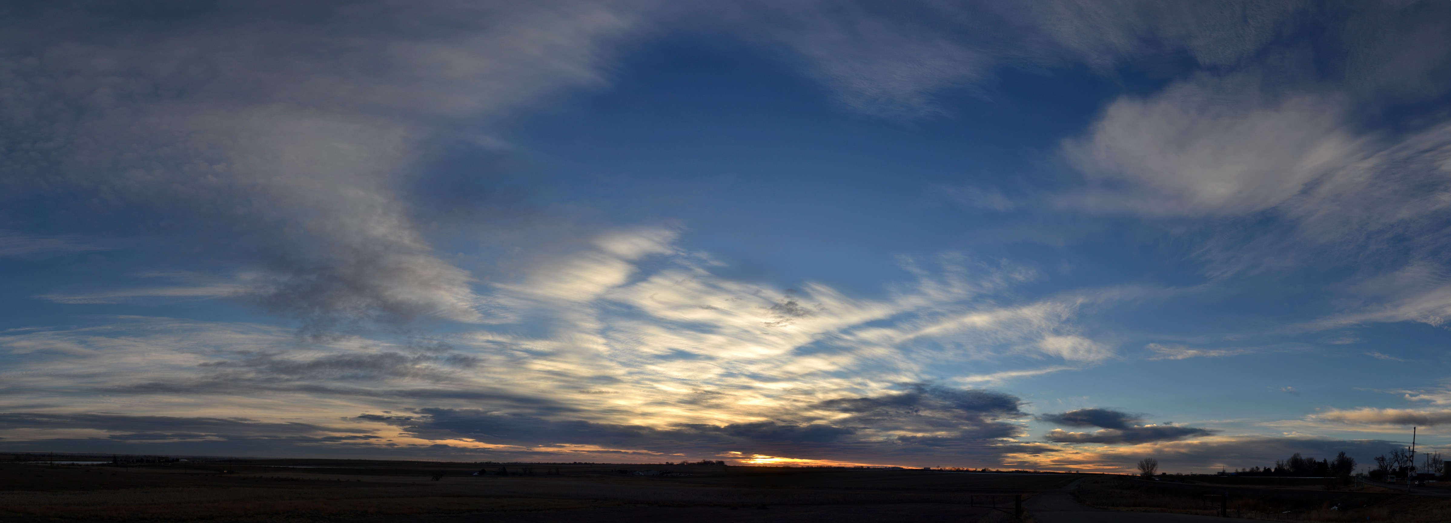 Morning Sunrise Cirrus Clouds Panoramic, 2013-01-24 - Sunrises ...