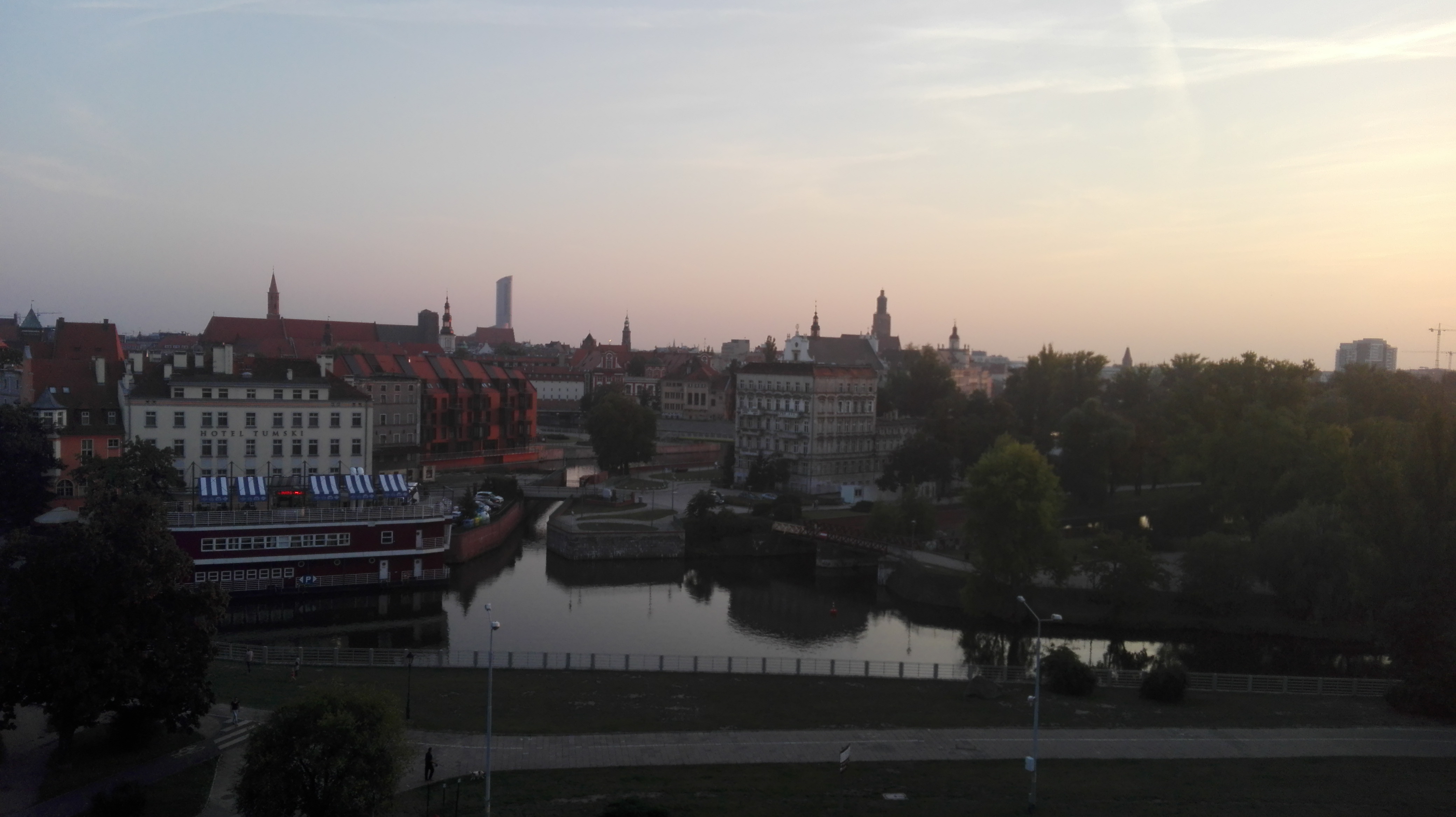 Morning view in wroclaw, poland photo