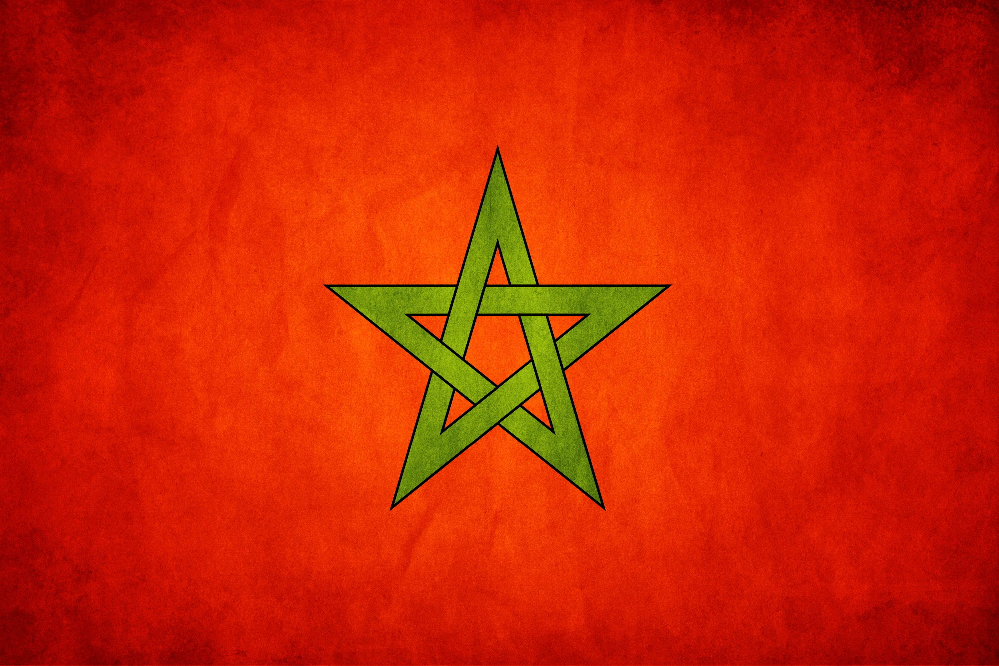Morocco grunge flag photo