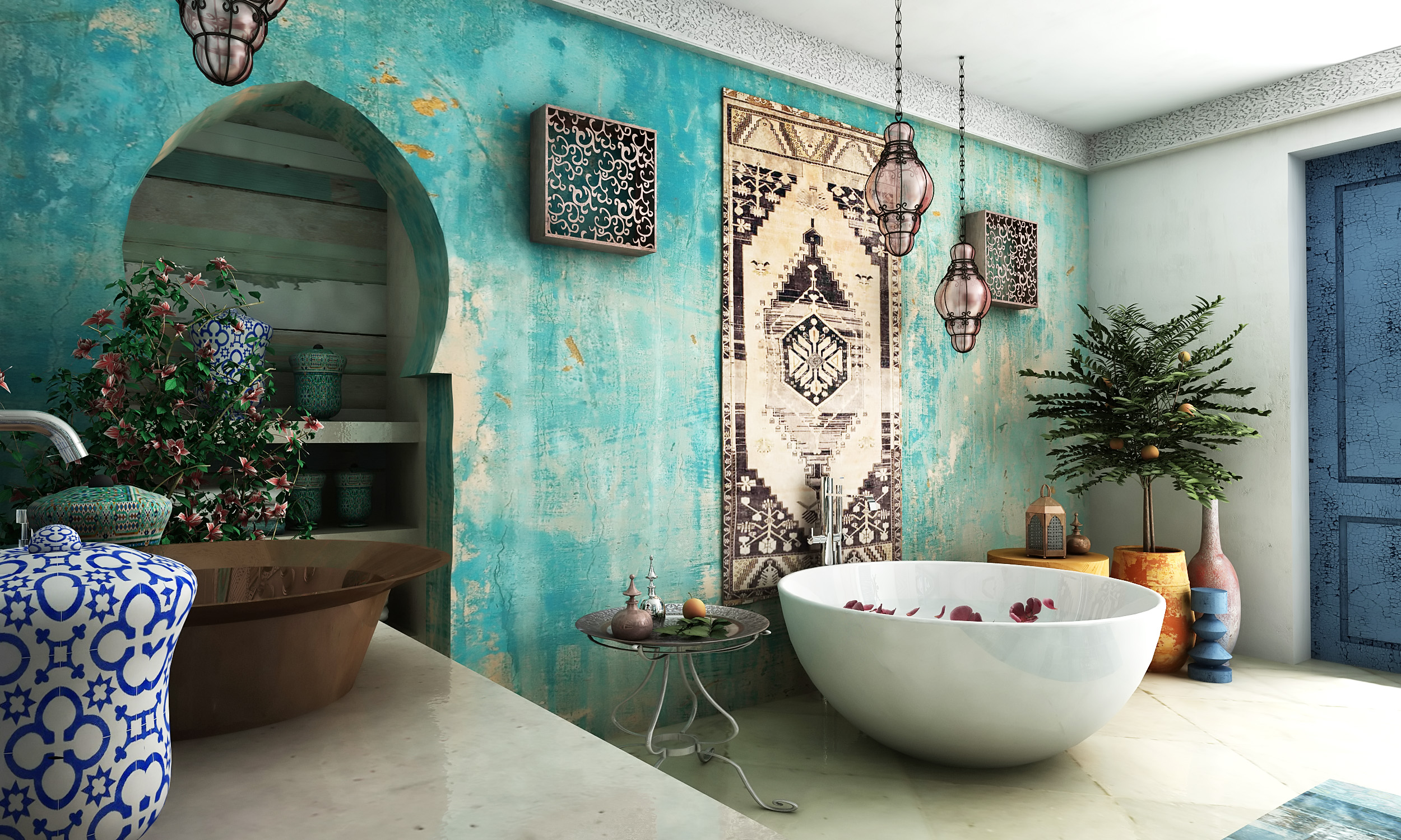 Bathroom Design Awesome Moroccan Style Bathroom Accessories Moroccan ...