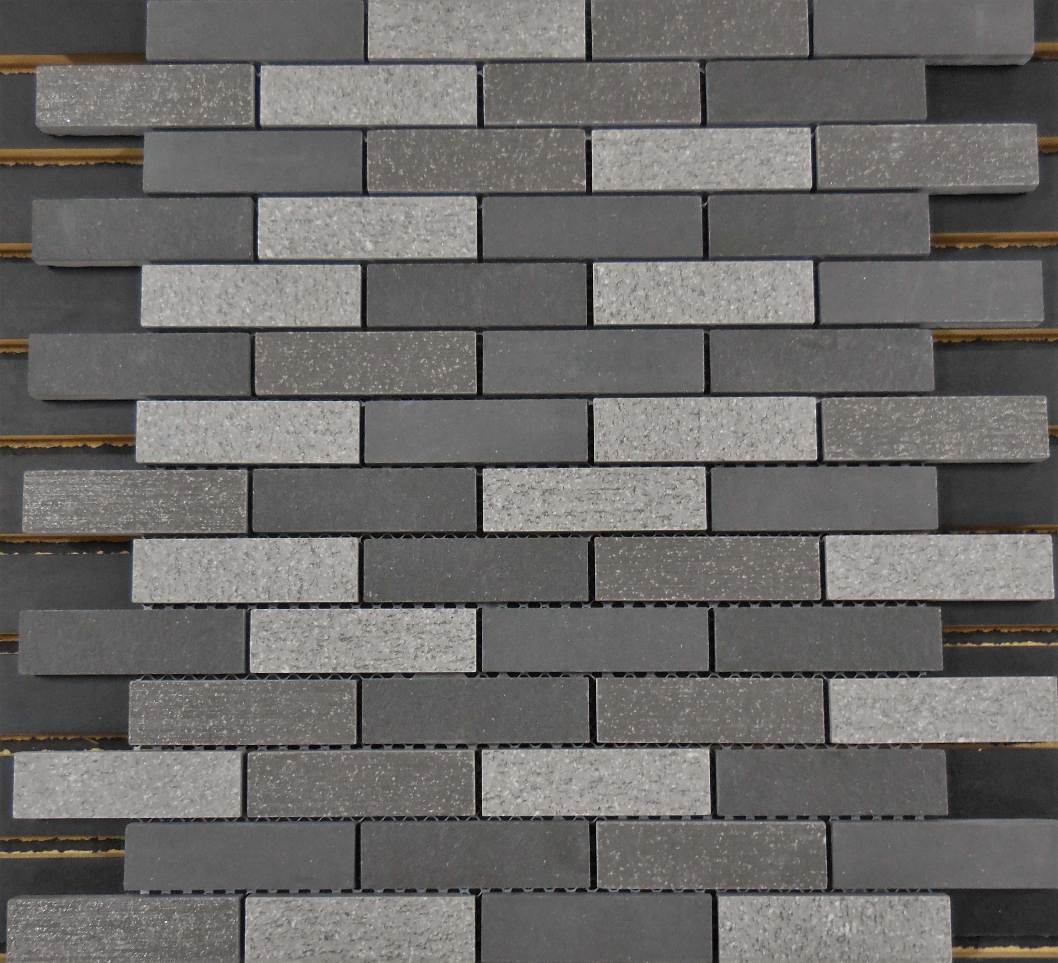 PTB2022 Porcelain Mosaic Grey 1″X3″ Brick | Glass Tile and Stone