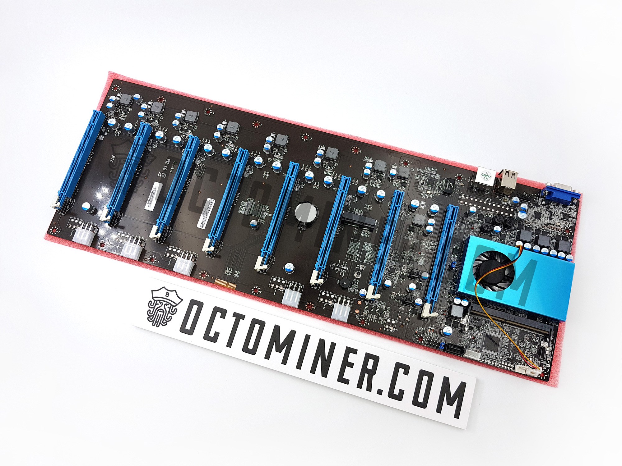 OCTOMINER B8PLUS 8 PCIe Slot Mining Motherboard – Intel 3855u CPU ...