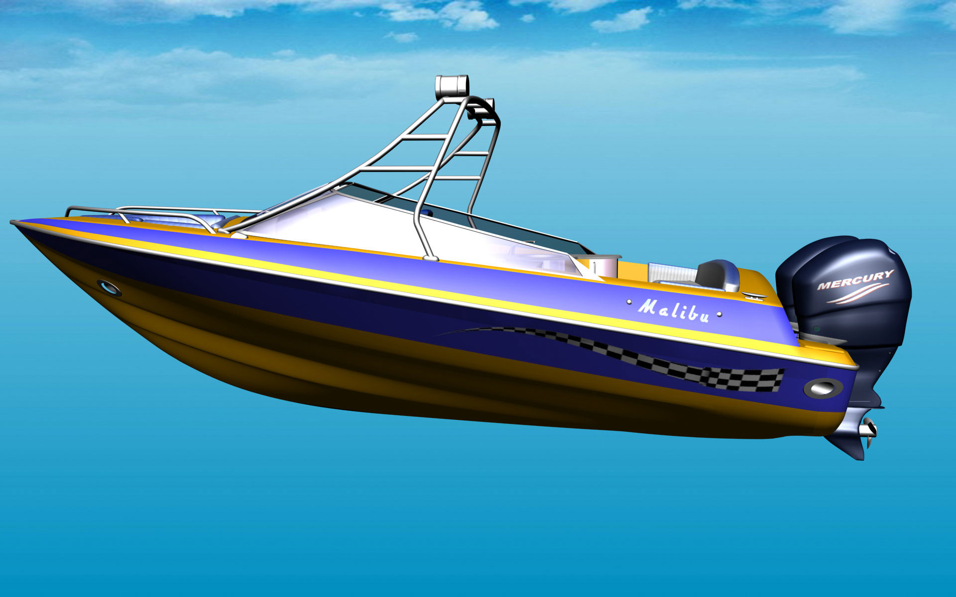 Malibu 32 Motor Boat for FSX by Deltasim Studio
