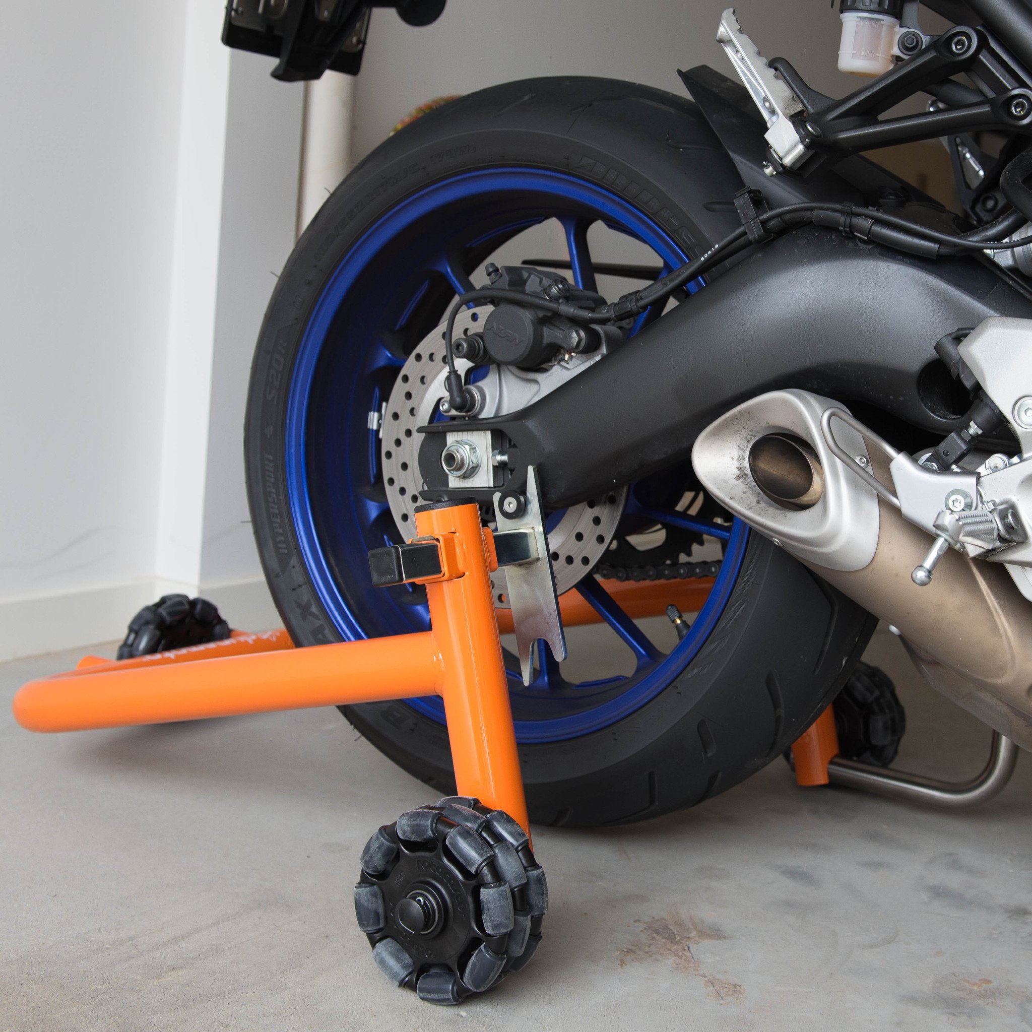 Motorcycle stand photo