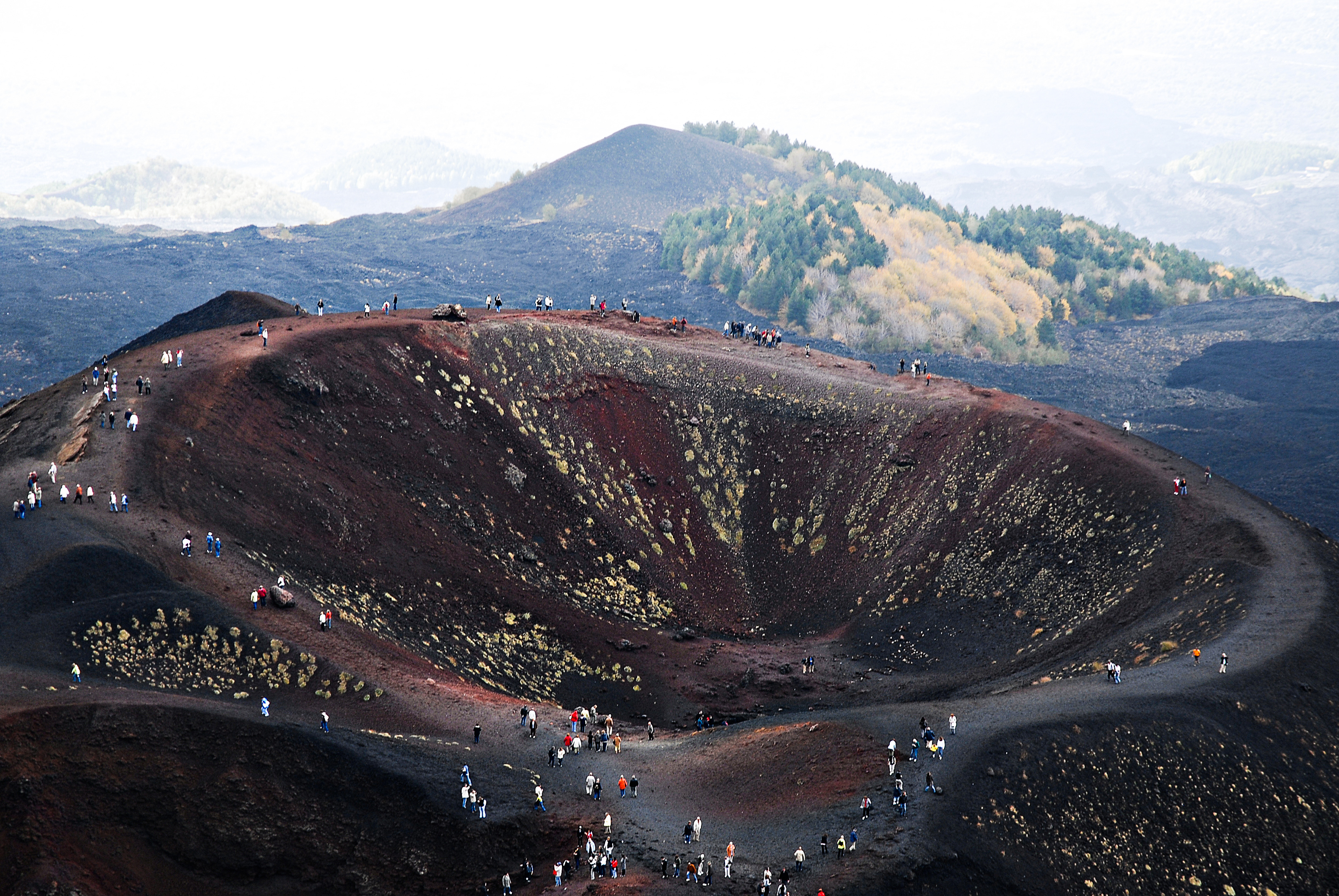 File:Path over the volcano crater,Mount Etna. East coast of Sicily ...