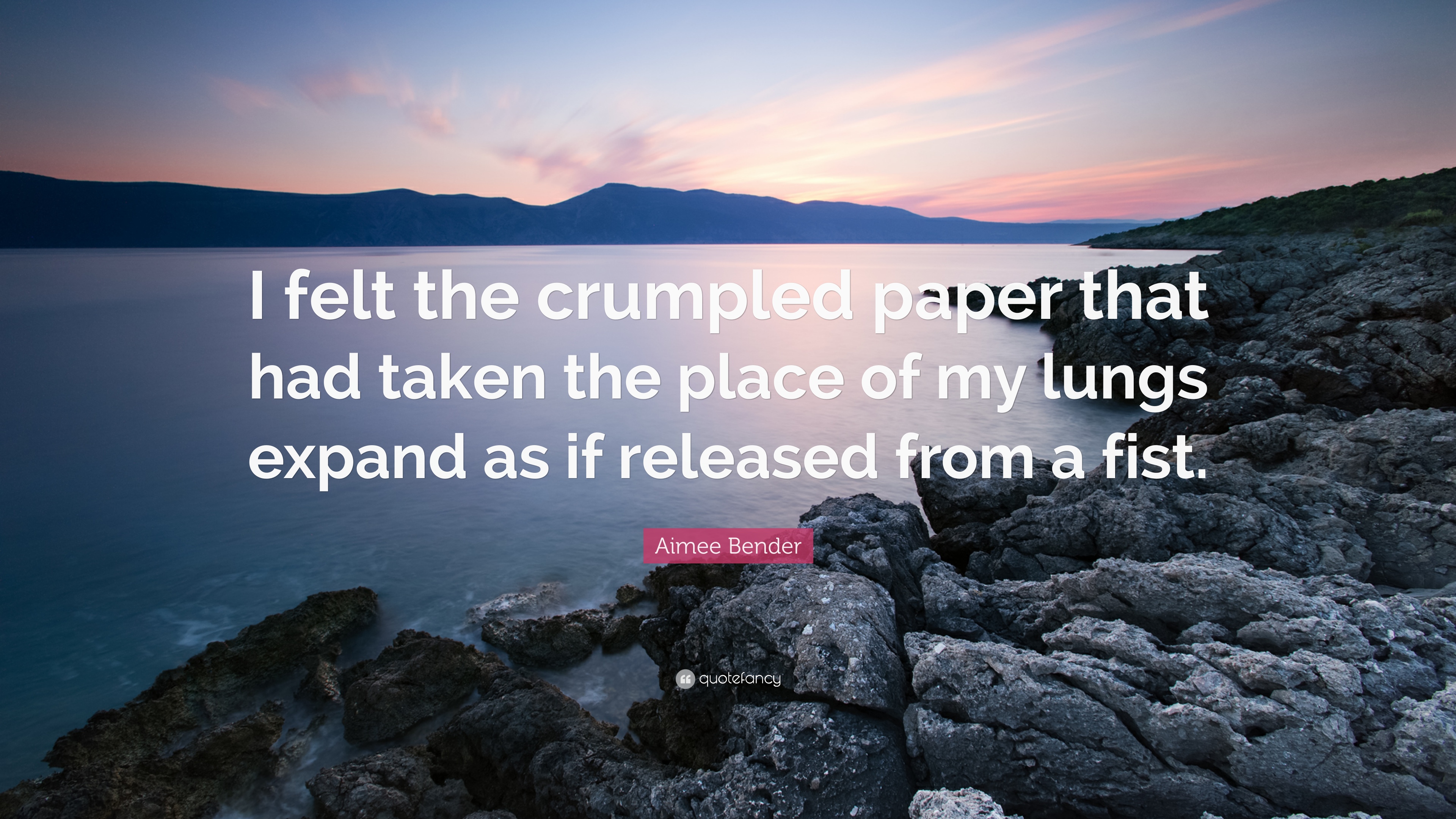 Aimee Bender Quote: “I felt the crumpled paper that had taken the ...