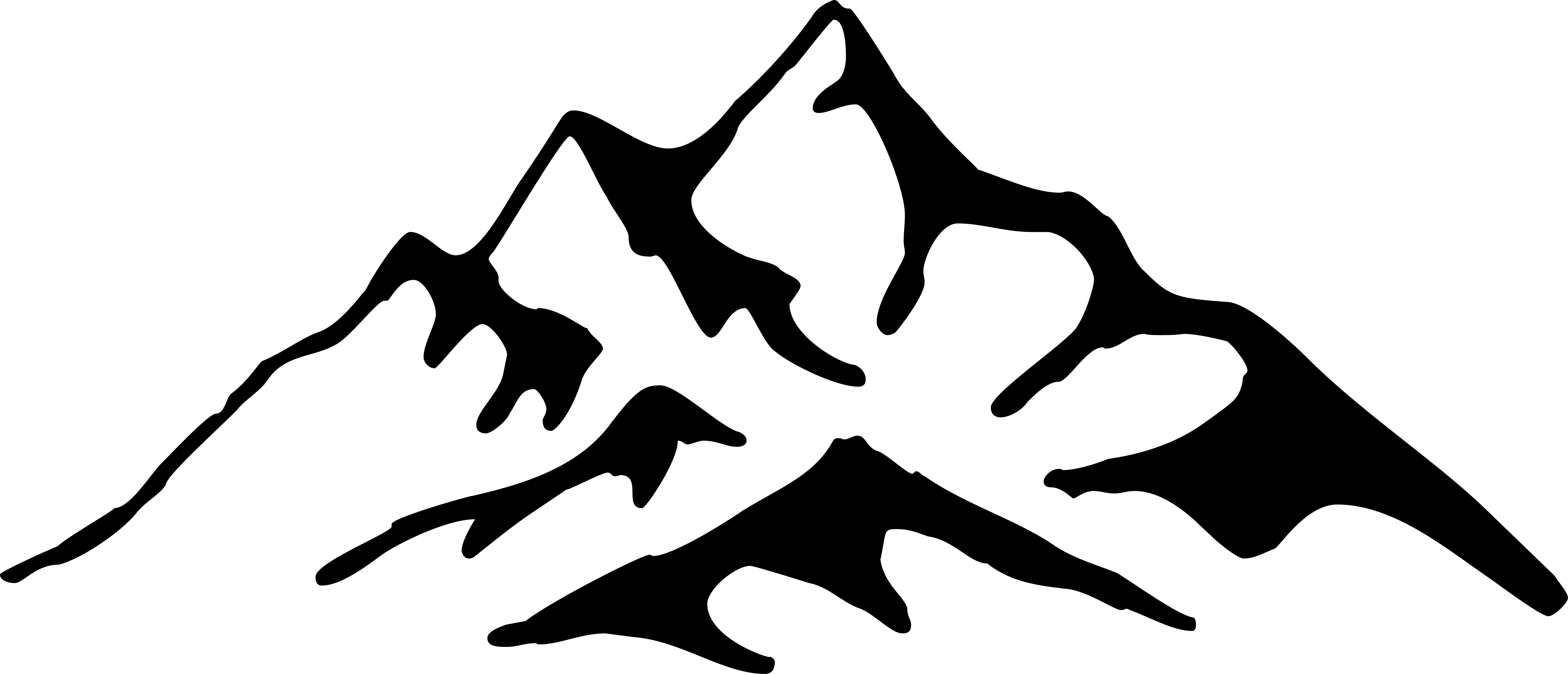 Free photo: Mountain Lineart - Black, Clipart, Lineart - Free Download
