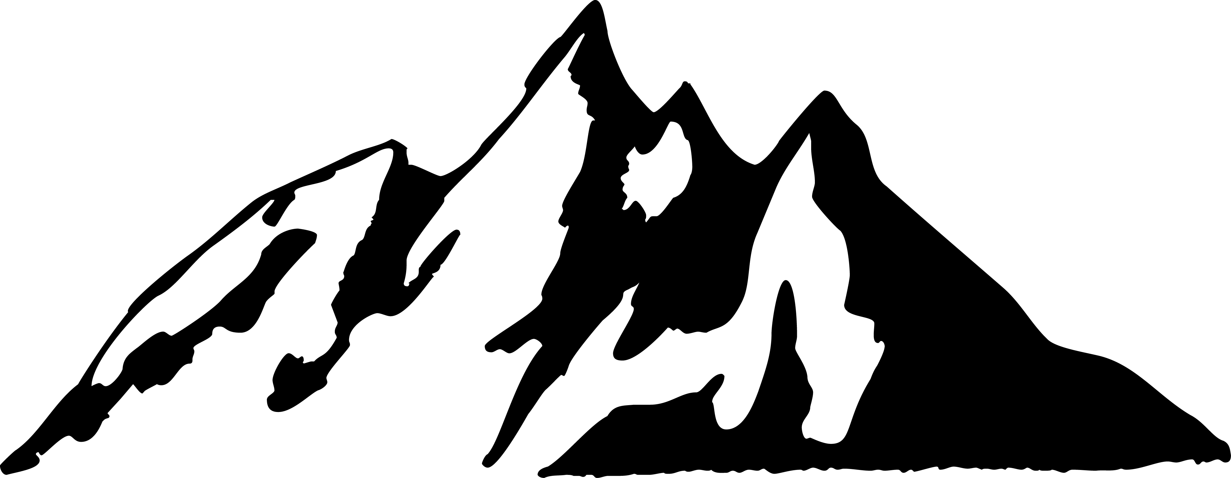 Free photo: Mountain Lineart - Black, Clipart, Lineart - Free Download