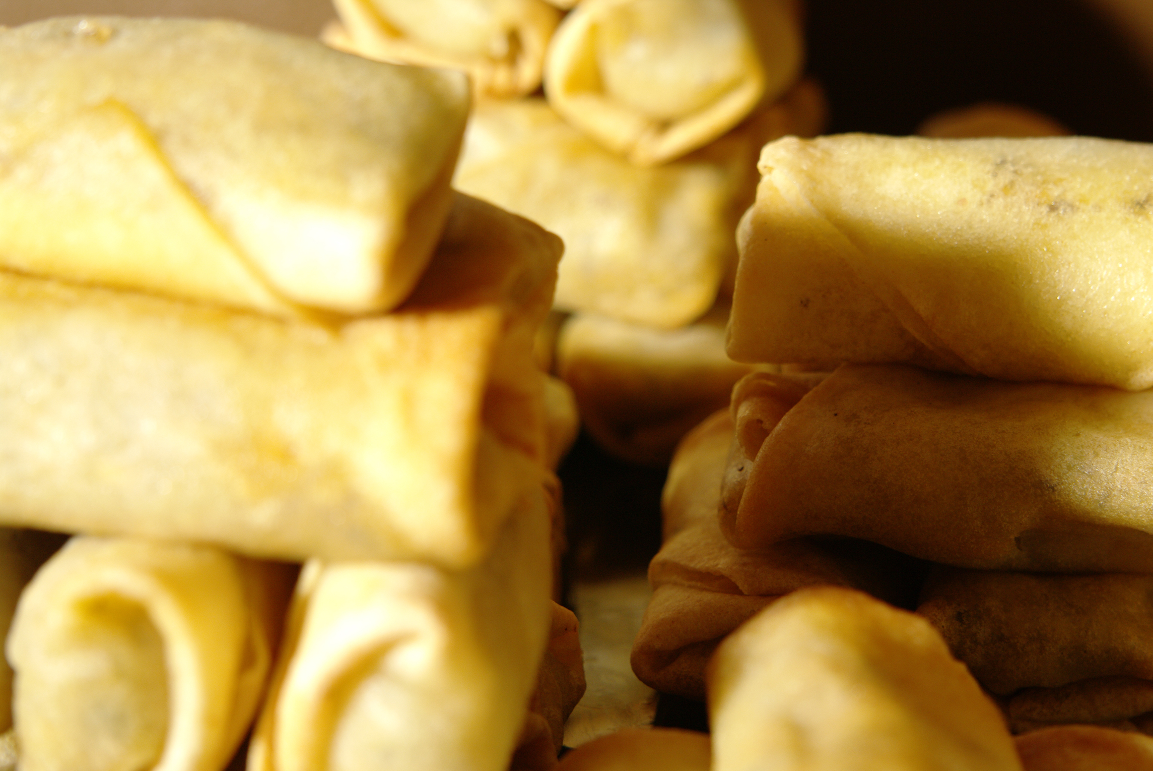 Mountain of spring rolls photo