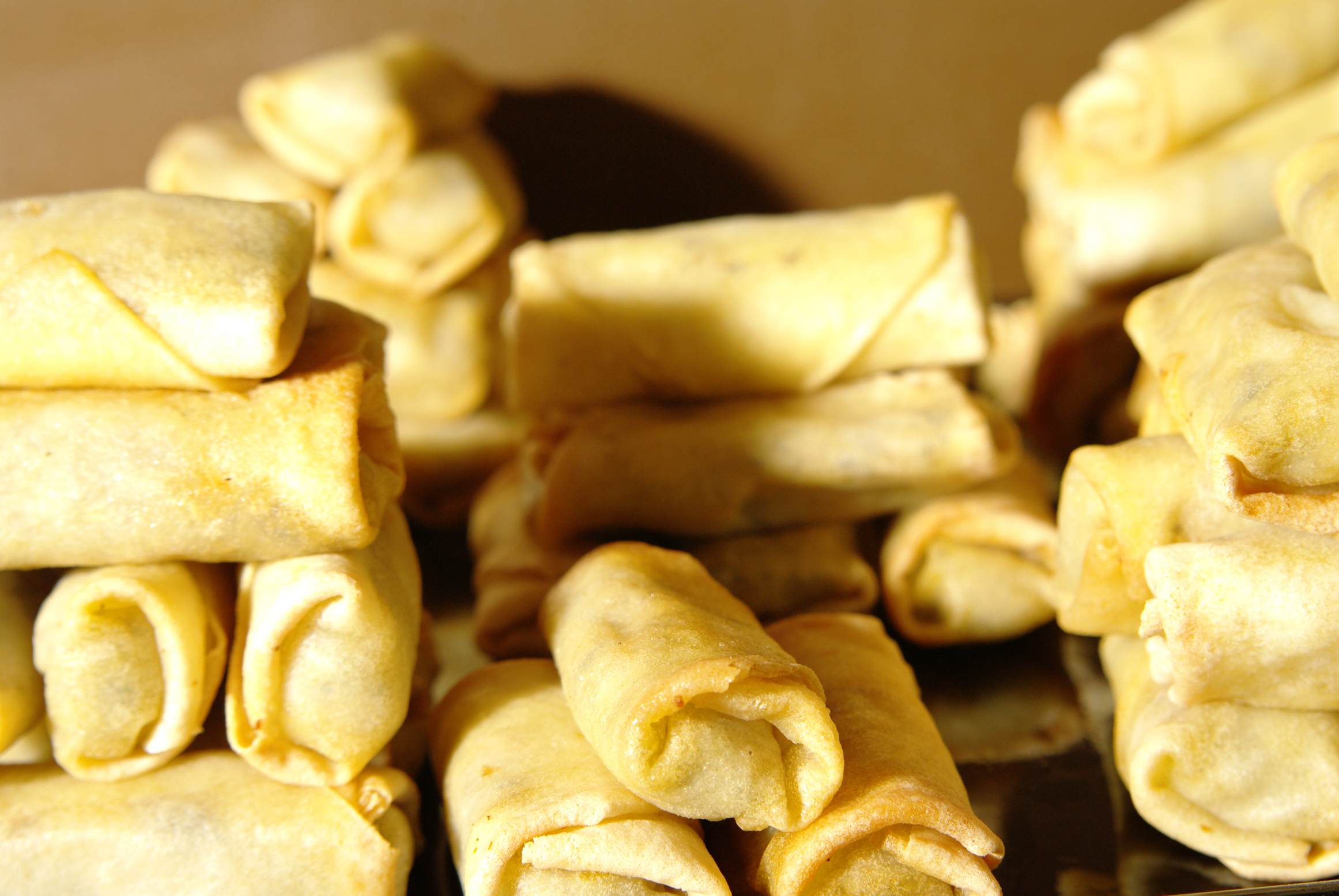 Mountain of spring rolls photo
