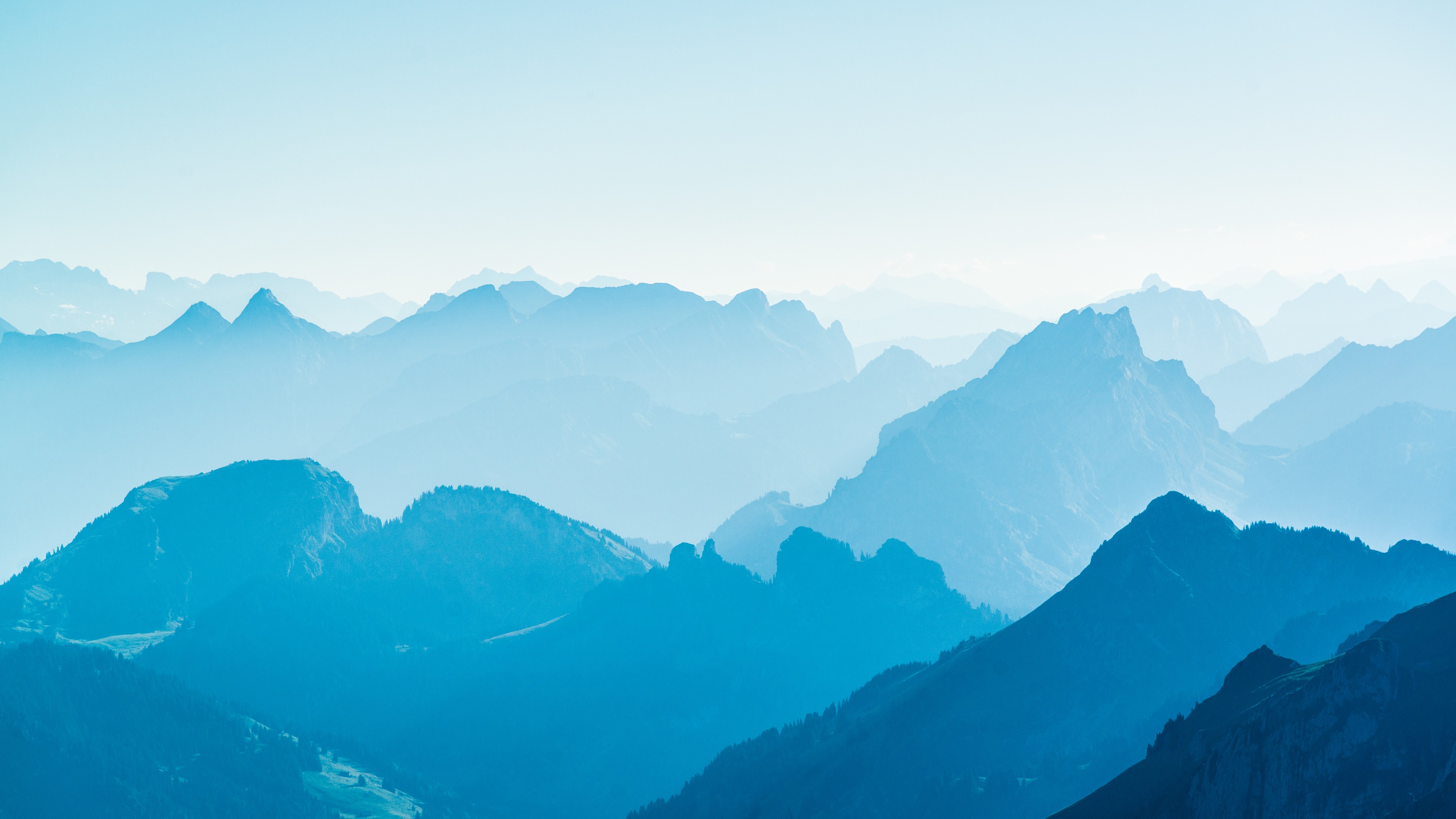 Blue Mountain Range Desktop Wallpaper